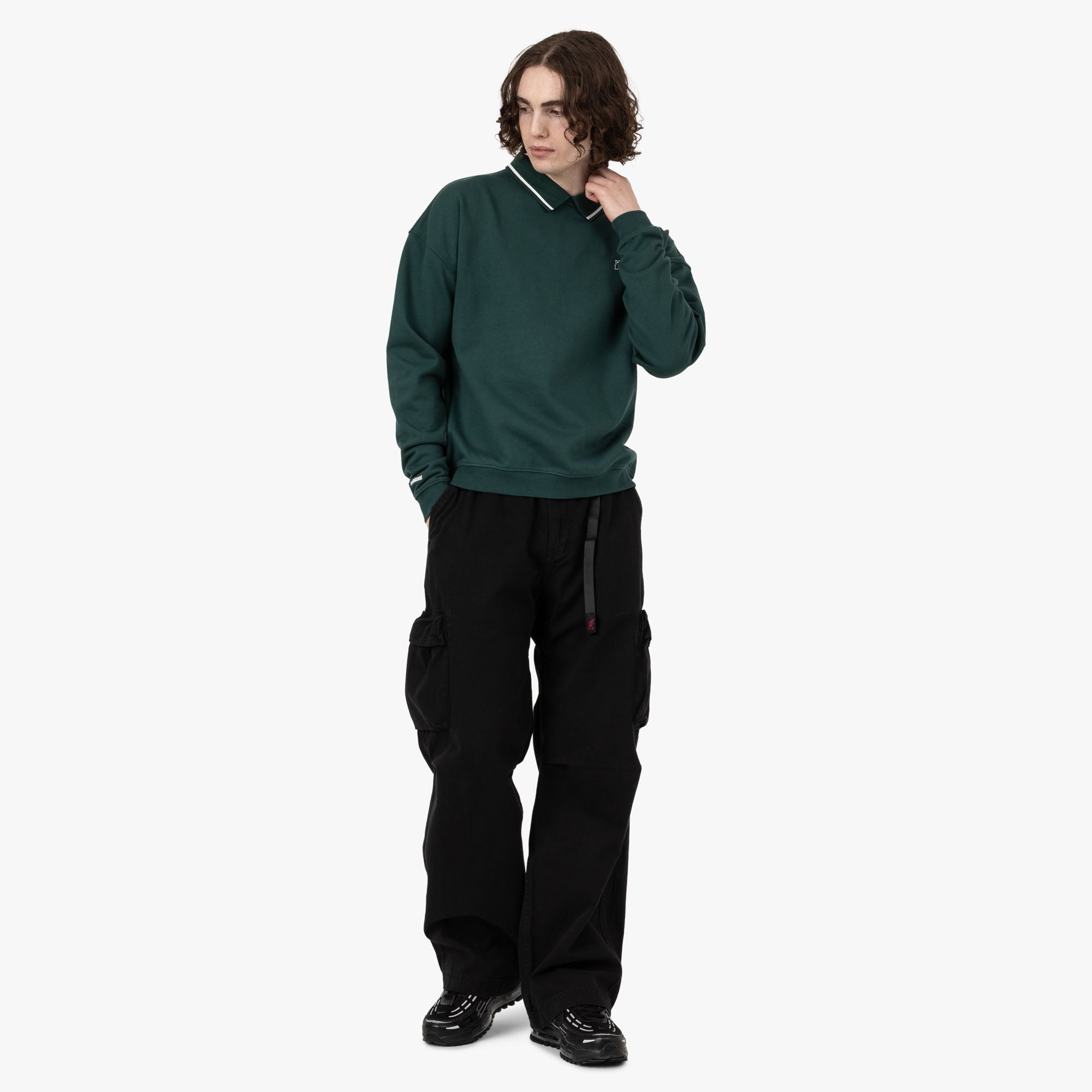  Metalwood Phuk Luzin Collared Sweatshirt / Spruce、mySite、merchandisen