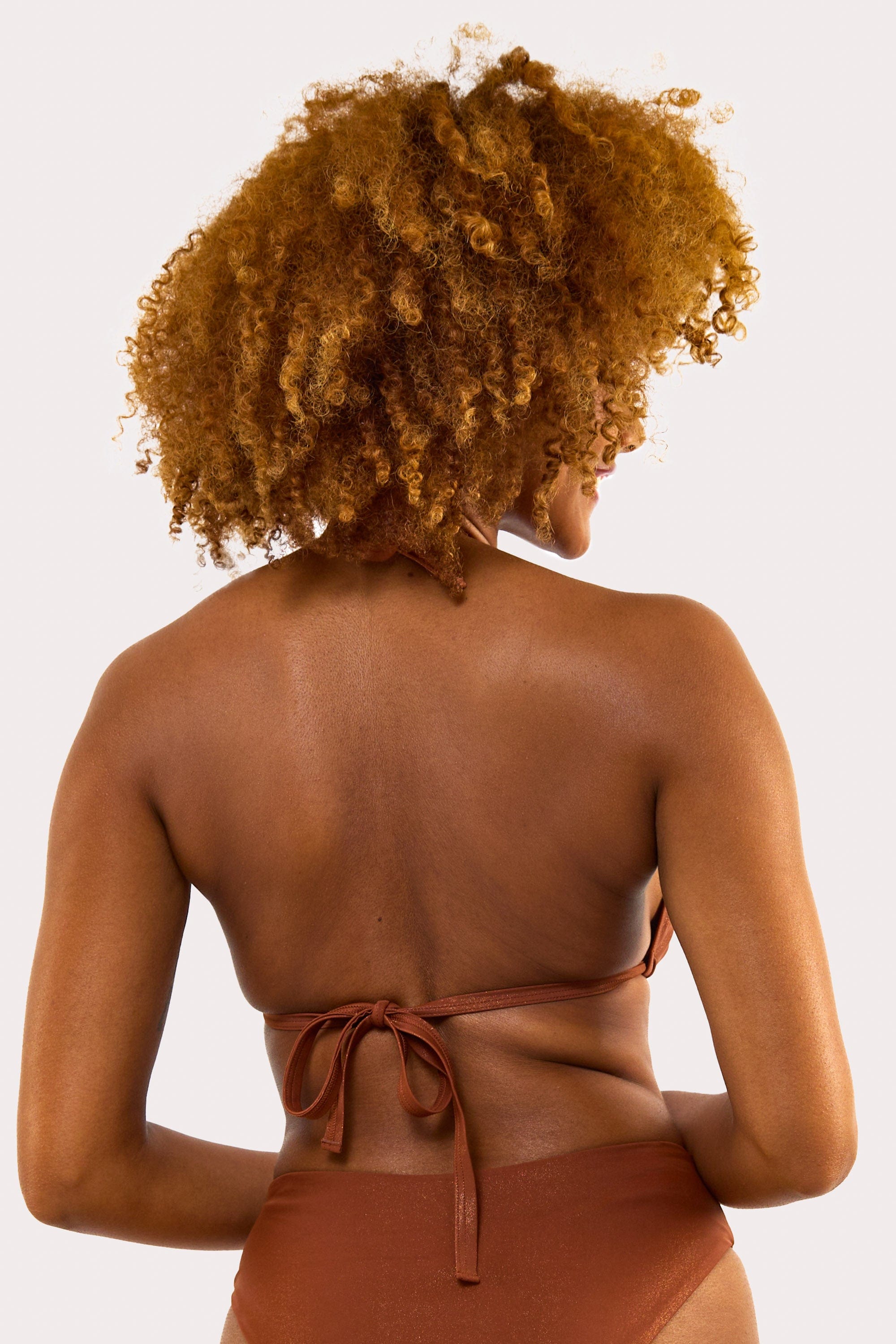 Morgan Bronze Glitter Mix & Match Fuller Bust Triangle Bikini Top、mySite、bengalsvssteelers