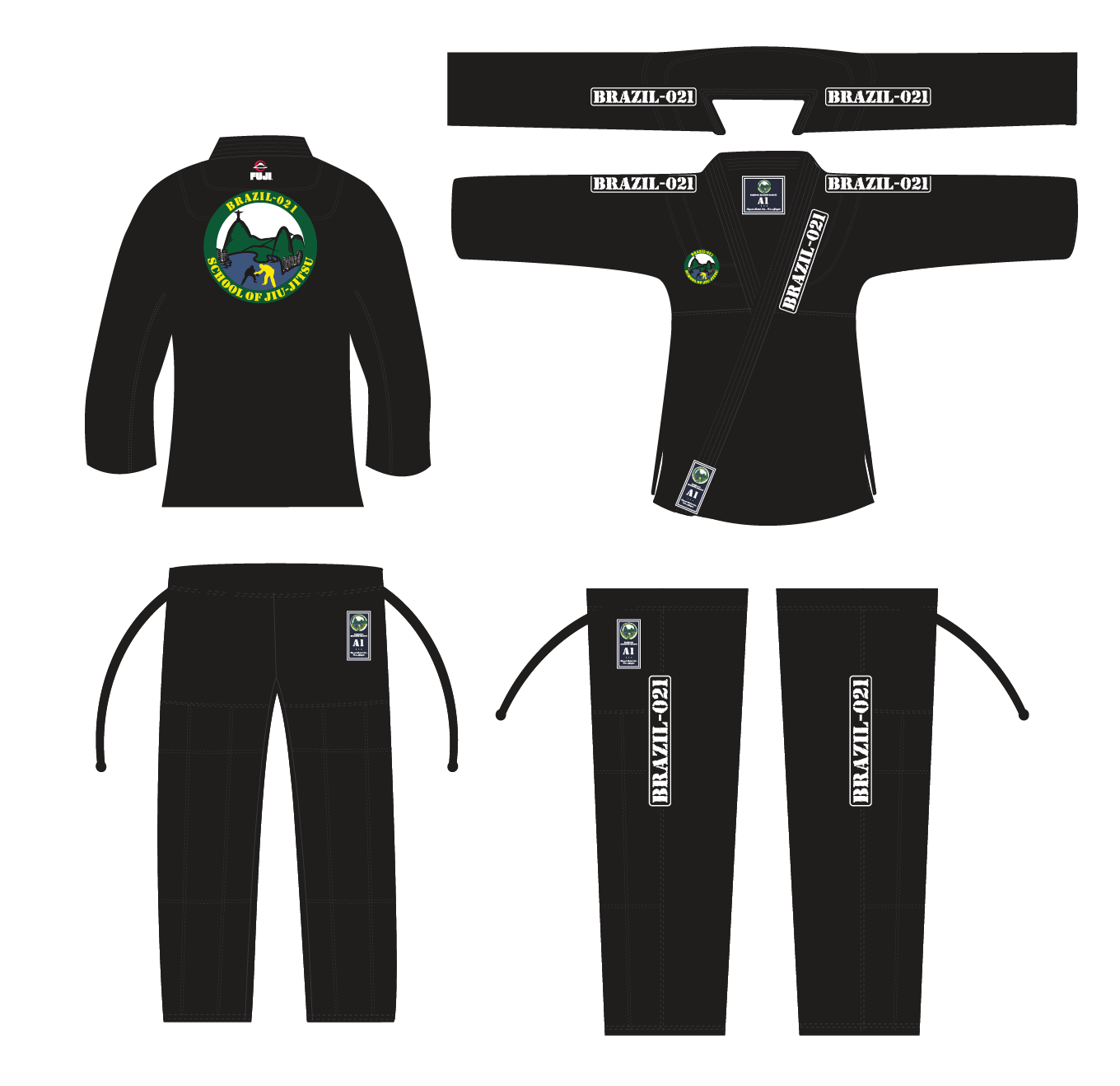 BRAZIL 021 Official BJJ Kids Gi、mySite、gigharbornorthrealestate