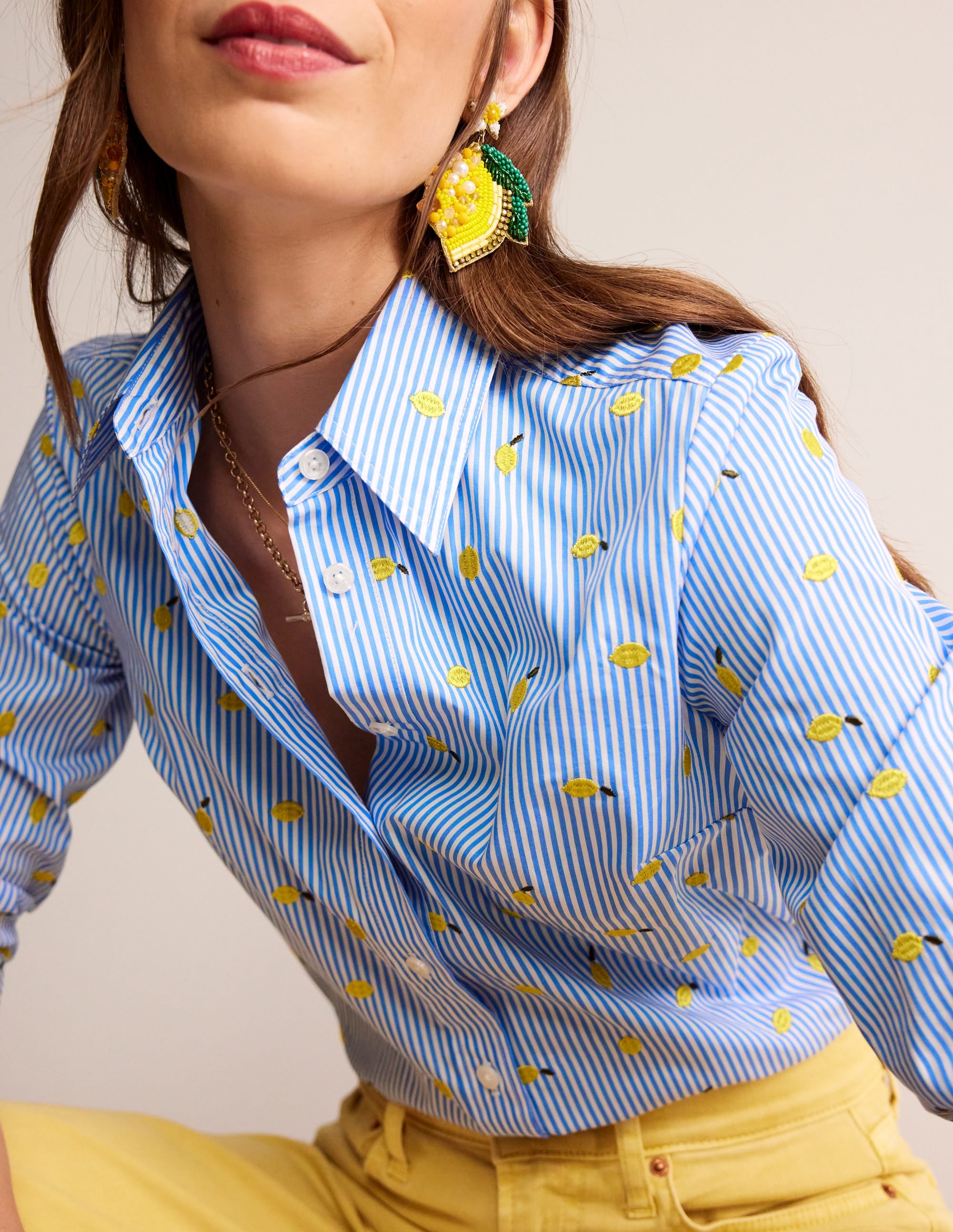  Sienna Embroidered Shirt-Passion Fruit, Lemons、mySite、ashleygrahame