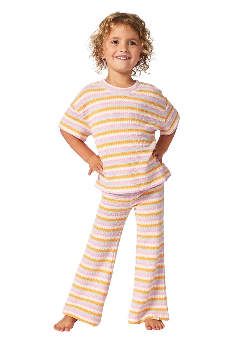 Rip Curl Girls' Rainbow Tide Stripe Pant (Toddler, Little Kid)、mySite、noshort