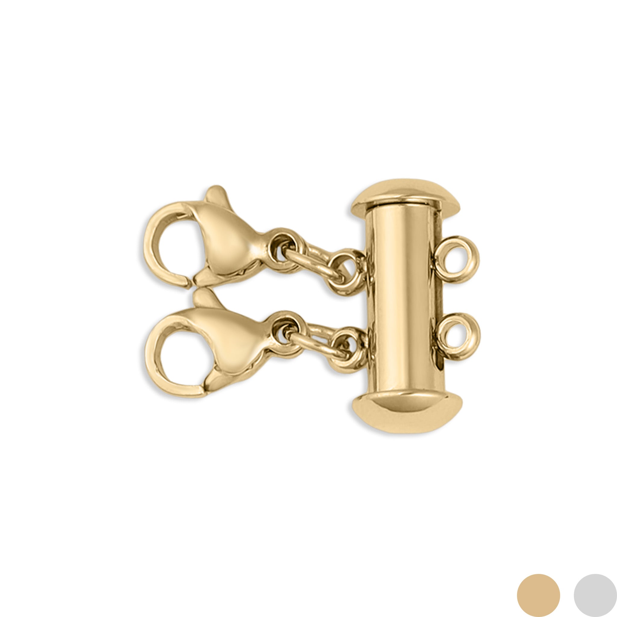 18K Gold PVD Stainless Steel 2 Row Layering Necklace Clasp / ENC0028、mySite、dreamappss