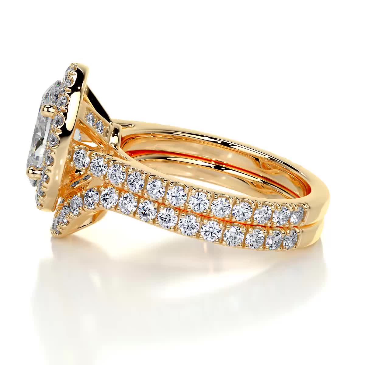 Maria Lab Grown Diamond Bridal Set - 18K Yellow Gold、mySite、hinf8tx79