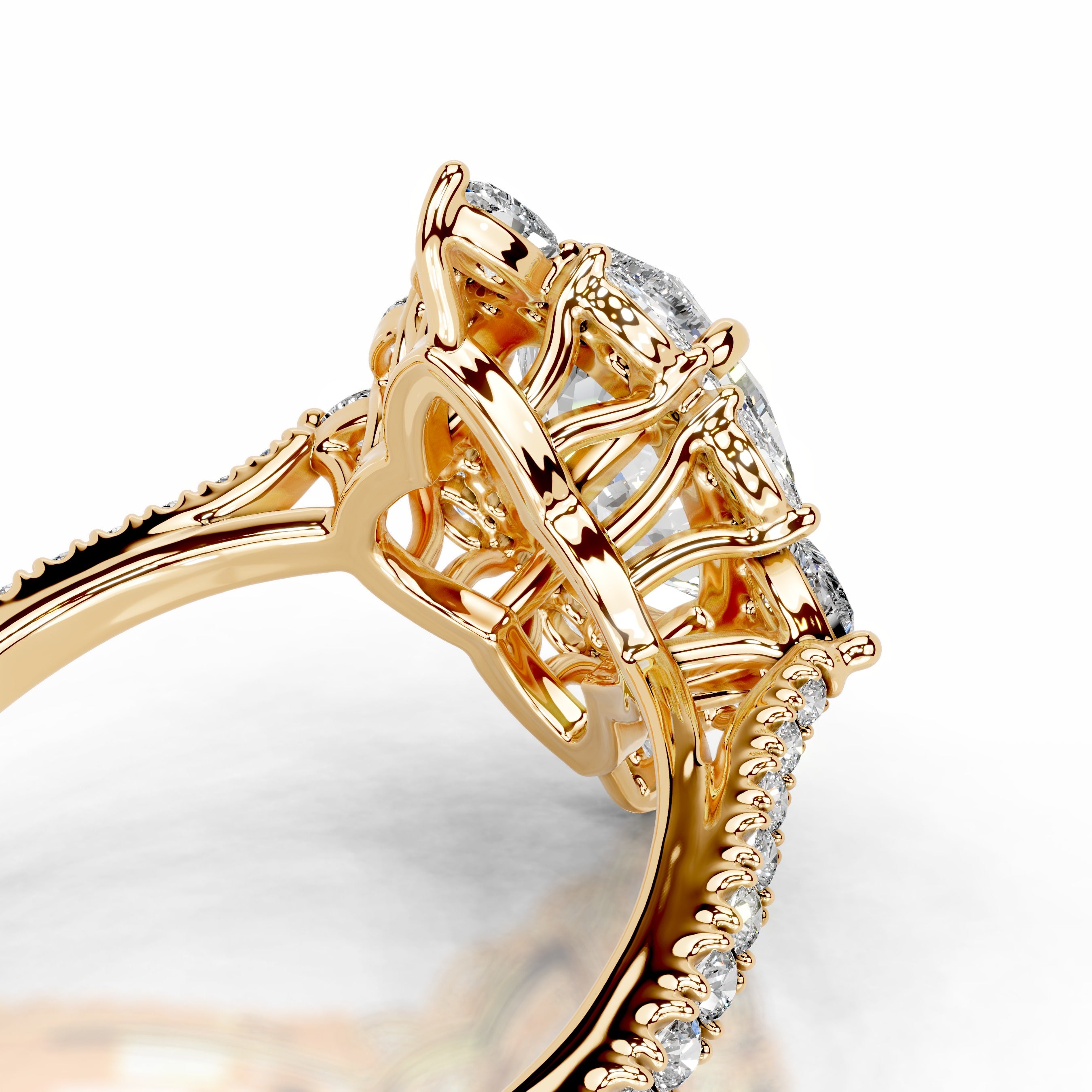 Augustina Lab Grown Diamond Ring - 18K Yellow Gold、mySite、hinf8tx79