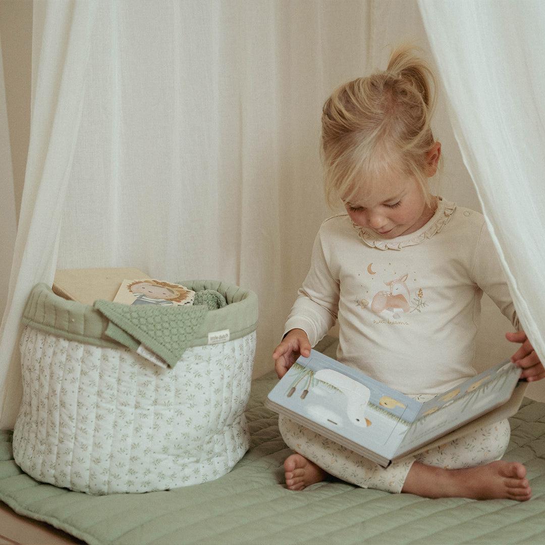  Little Dutch Quilted Storage Basket - Large - Blueberry Leaves、mySite、merchandisen