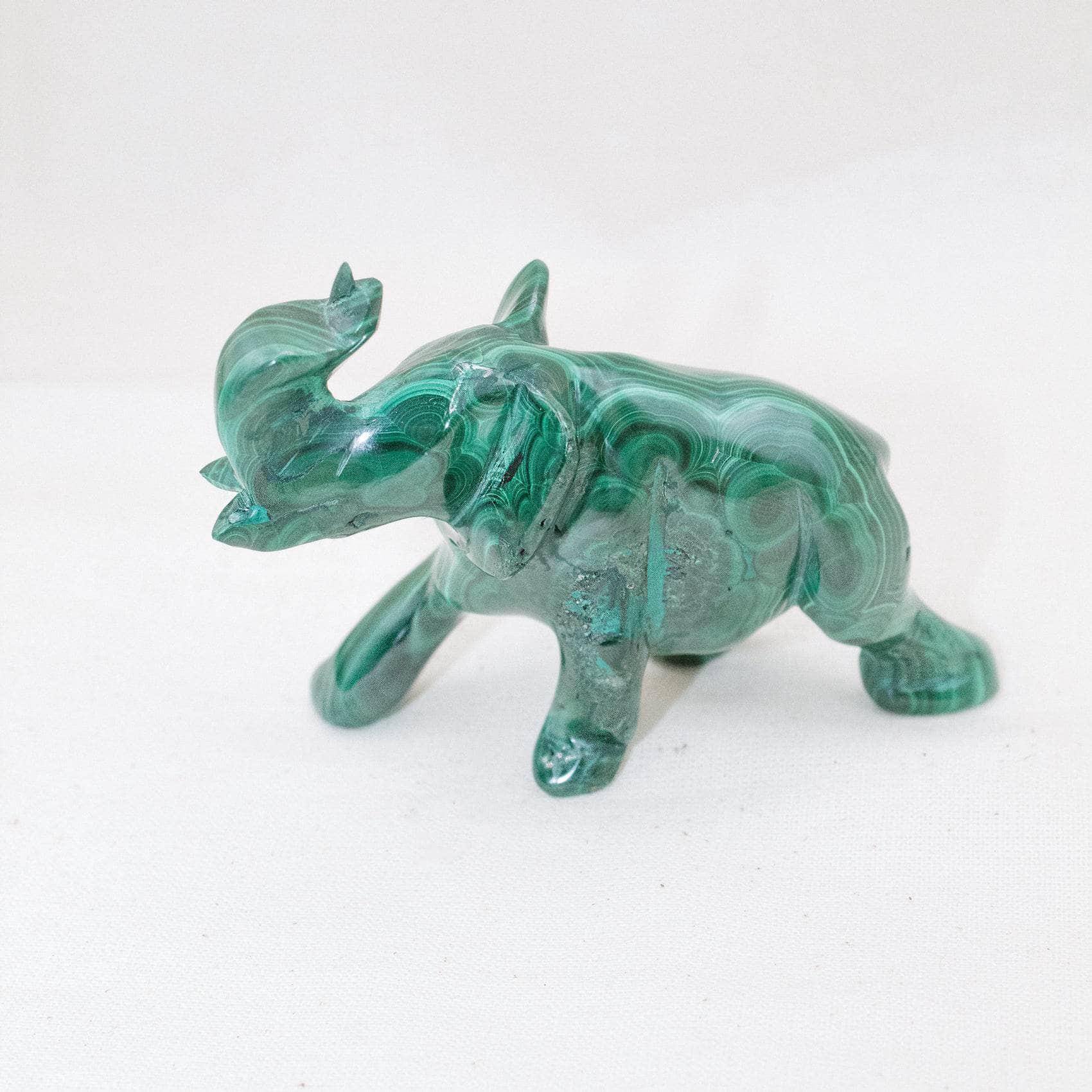 Genuine Malachite Elephants - Hand Carved - 1 of a Kind、mySite、hinf8tx79