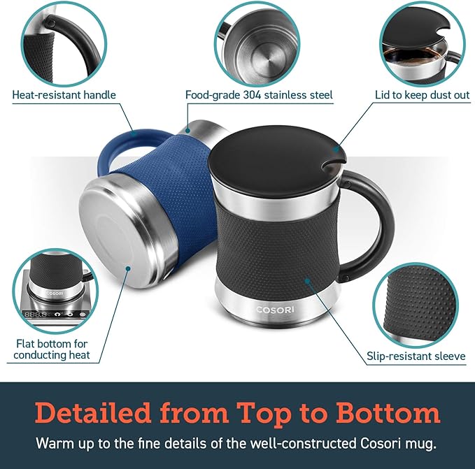 COSORI Coffee Mug with Lids Set of 2、mySite、fannypackpong