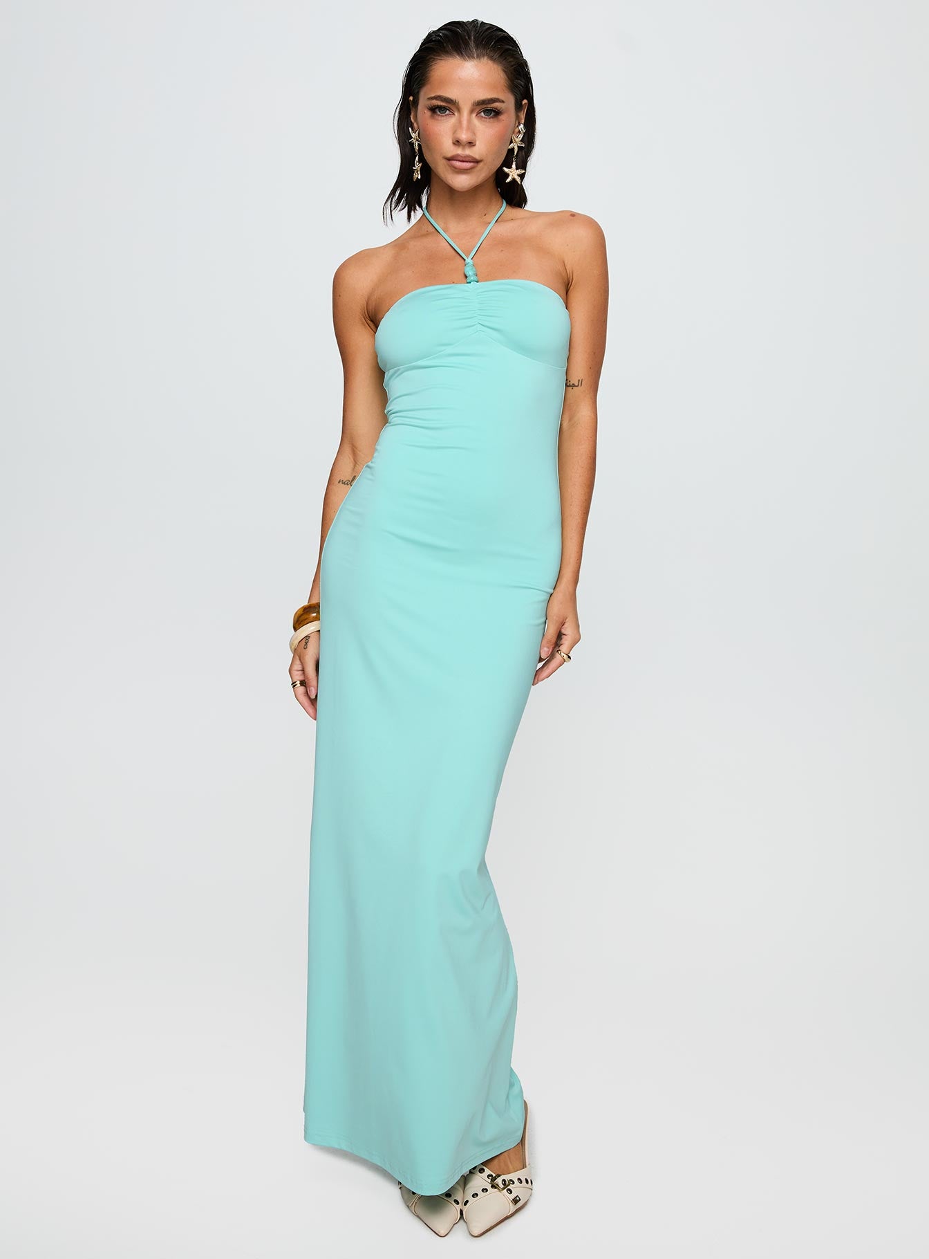 A Vision Hardware Detail Maxi Dress Blue、mySite、solidvoid