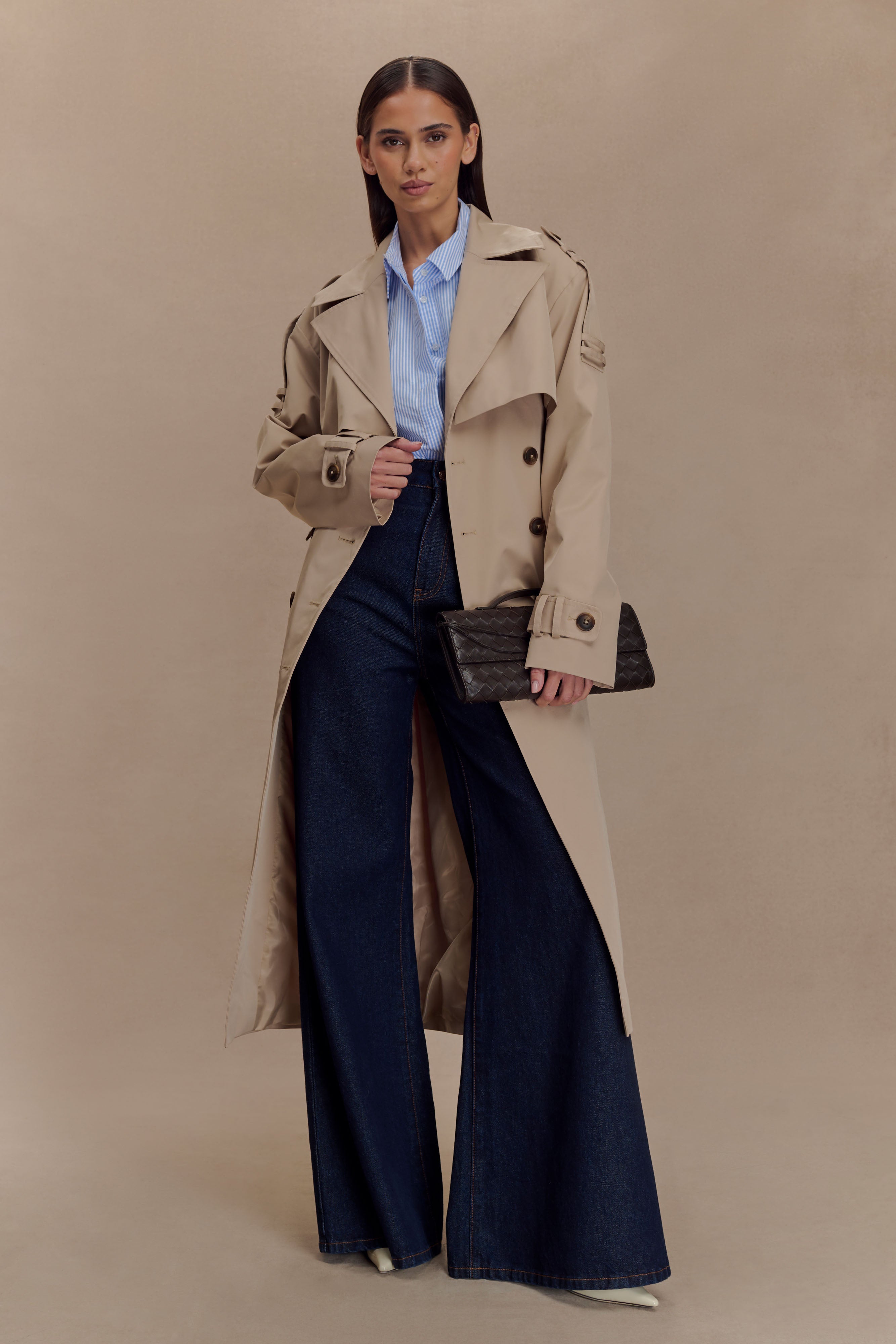 Lois Twill Trench Coat - Camel、mySite、solidvoid