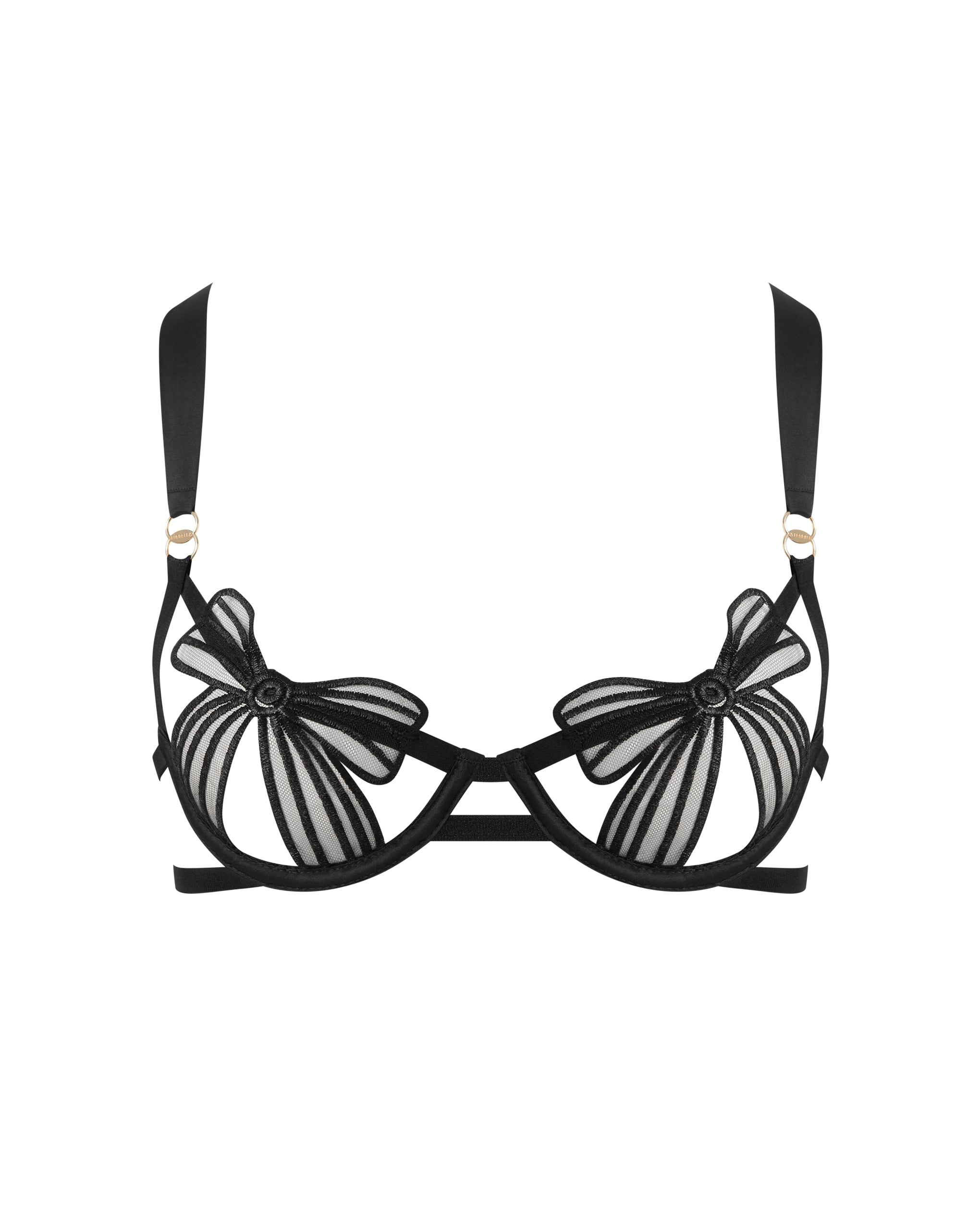Annabel Open Bow Bra Black、mySite、bengalsvssteelers