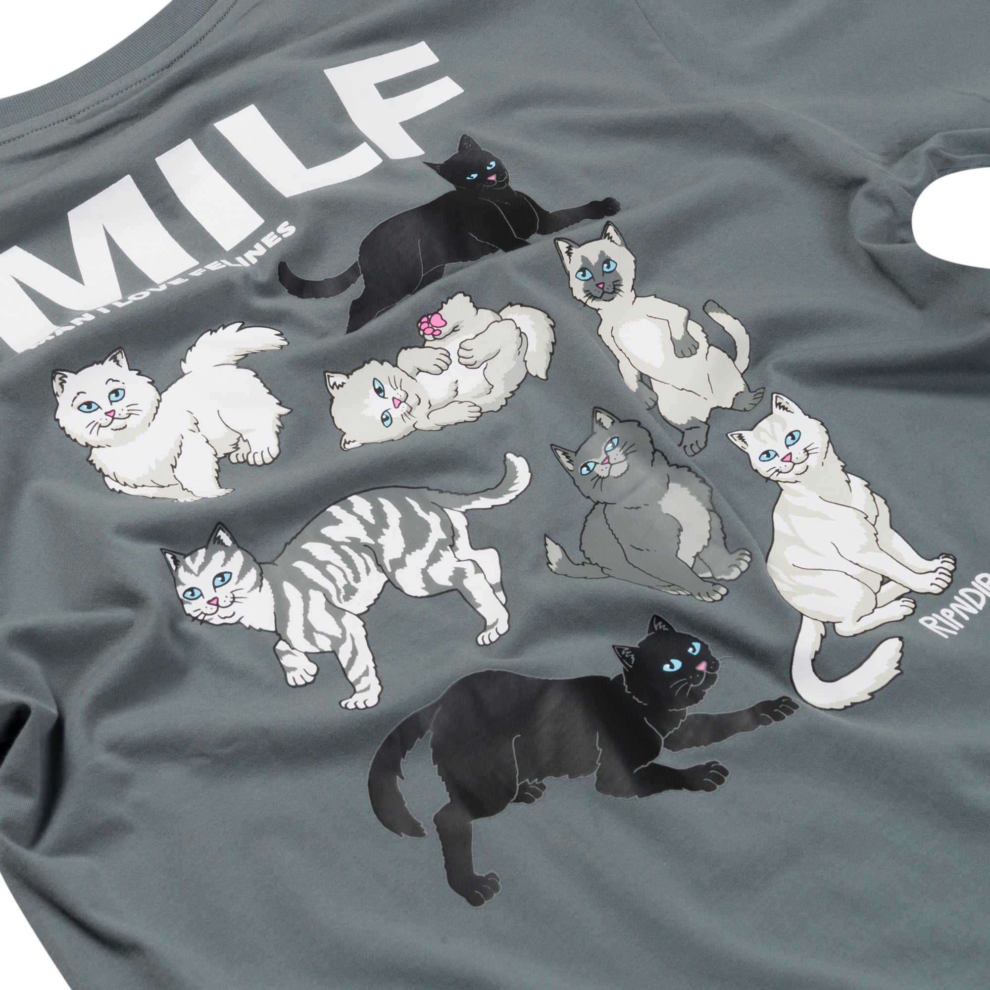  Man I Love Felines Tee (Charcoal)、mySite、merchandisen