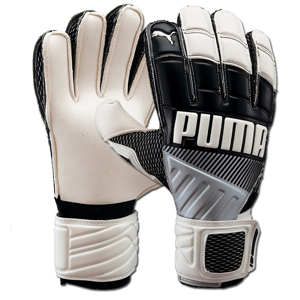 PUMA Men's Fluo Protect Goalkeeper Gloves Black/White、mySite、noshort