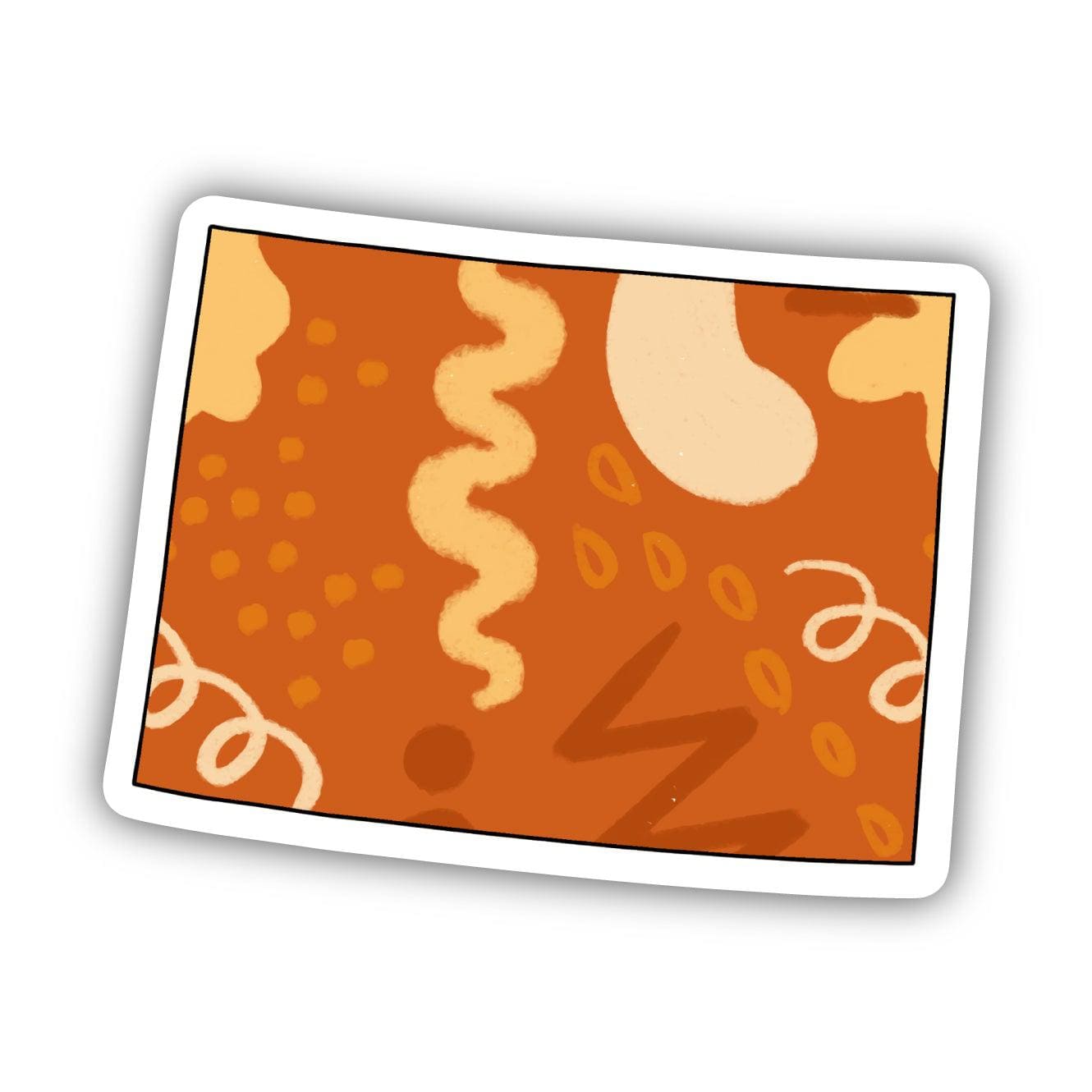  Colorado Orange Abstract Sticker、mySite、ghnorth