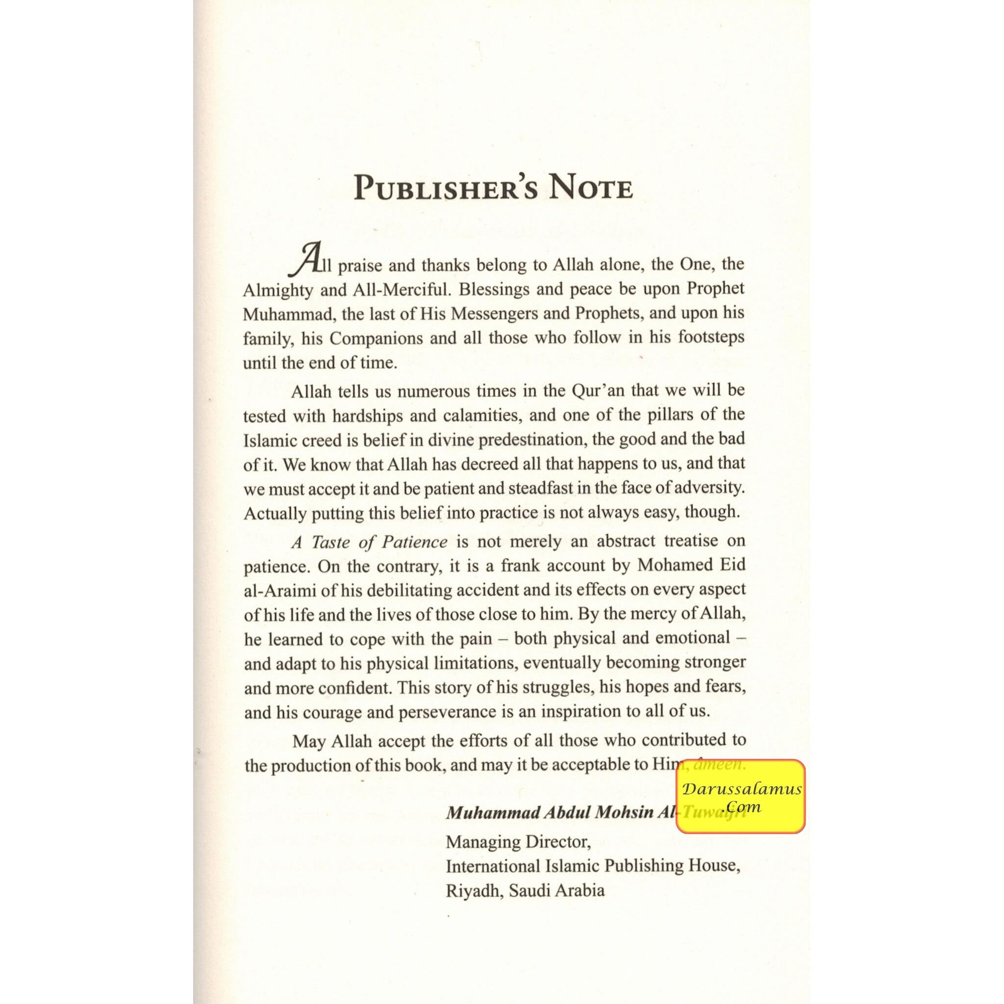 A Taste of Patience By Mohamed Eid Al-Araimi、mySite、topwebapps