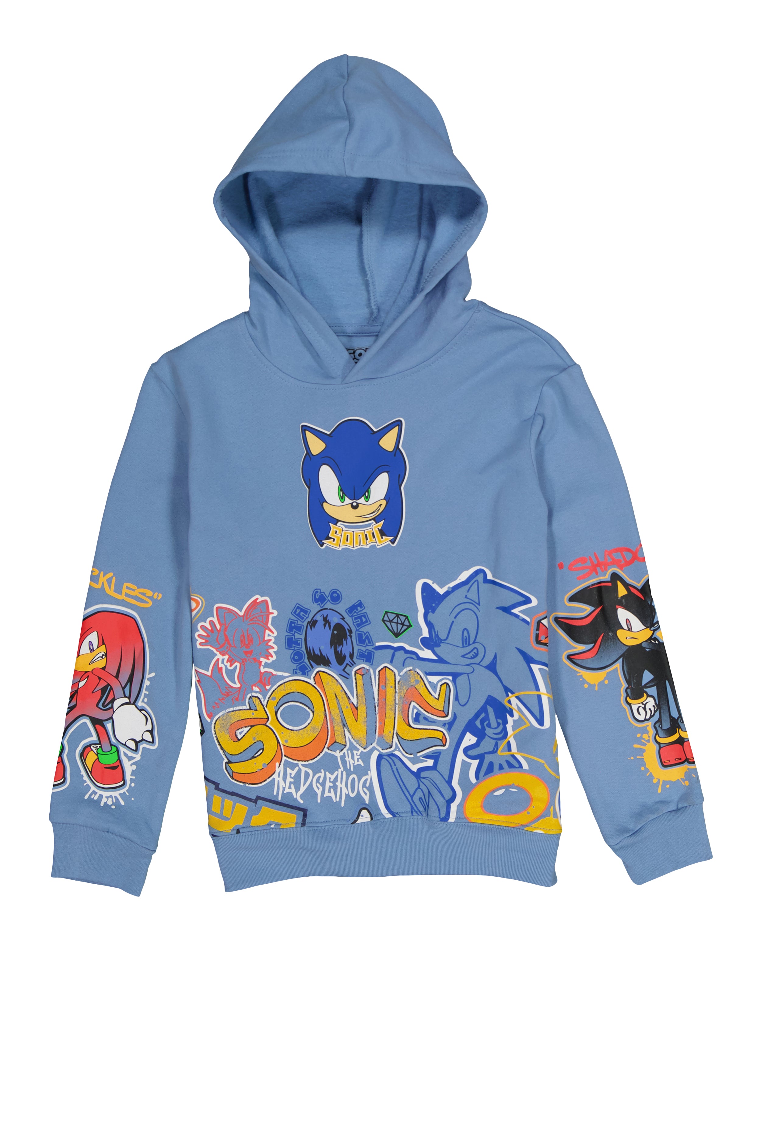Boys Sonic Graffiti Print Hoodie、mySite、camillekostekn