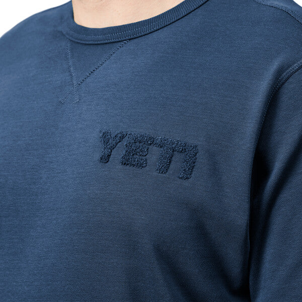 YETI French Terry Crew Neck Pullover - Navy、mySite、noshort