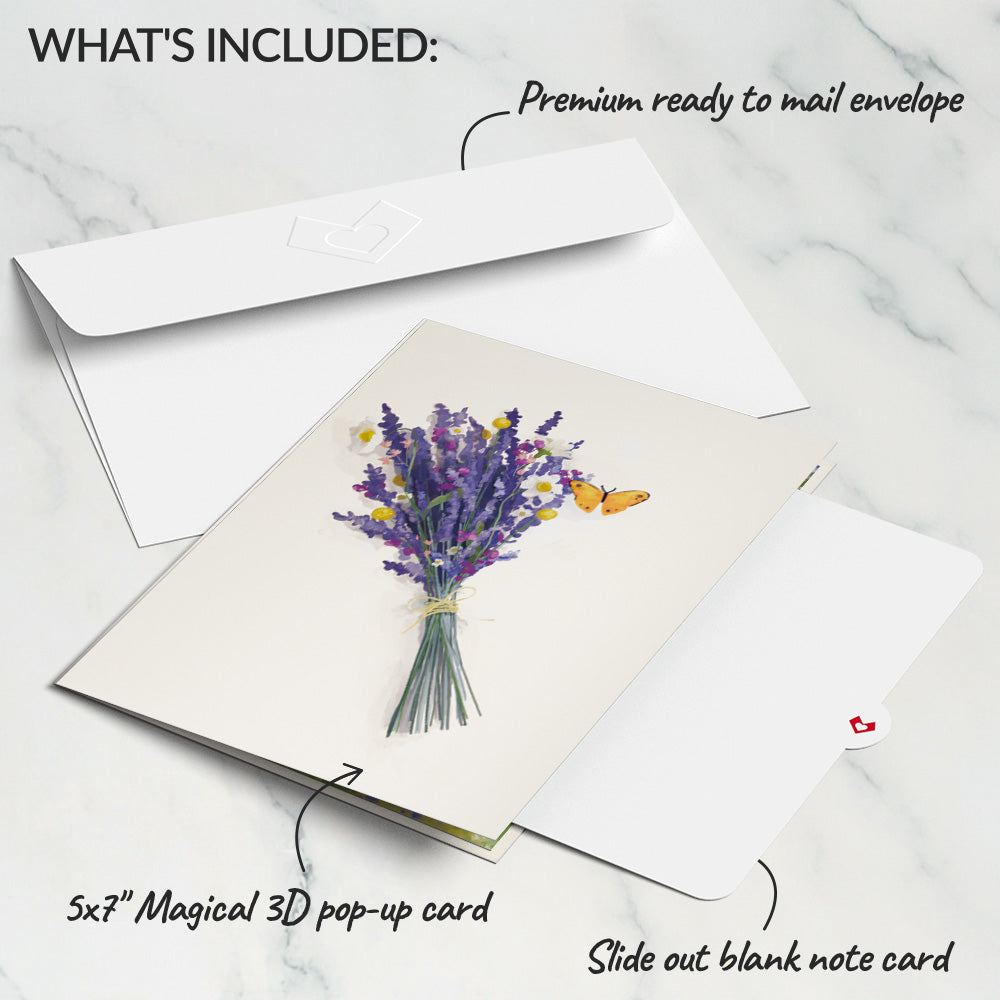 Lavender Bicycle Pop-Up Card、mySite、solidvoid