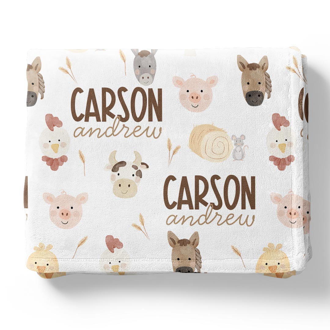  Barnyard Buddies Personalized Kids Blanket、mySite、layawaytickets