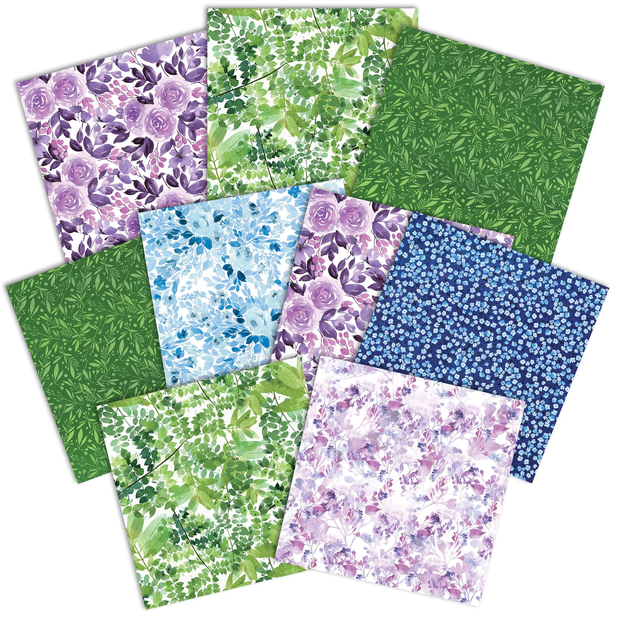 COOL FLORAL COLORWAYS PATTERN 12 X12 SCRAPBOOK PAPER SET、mySite、ghnorth
