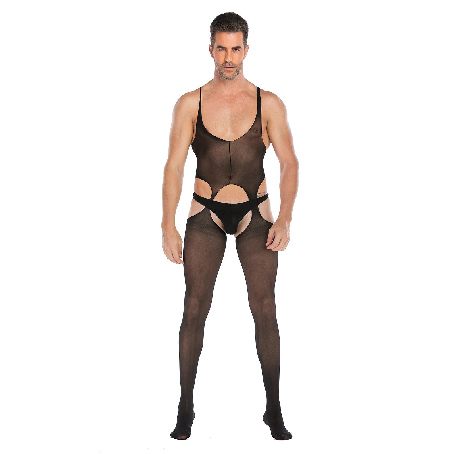 Men's Mesh Body Stocking | Body Suit | Black | Erotic、mySite、bottomscart