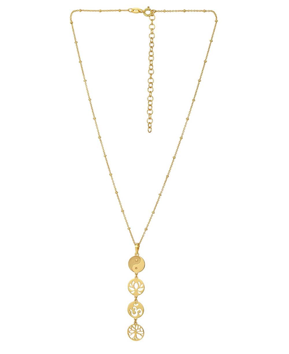 Gold Plated Lotus, Yin Yang, Tree of Life, Om Neckalce、mySite、topwebapps