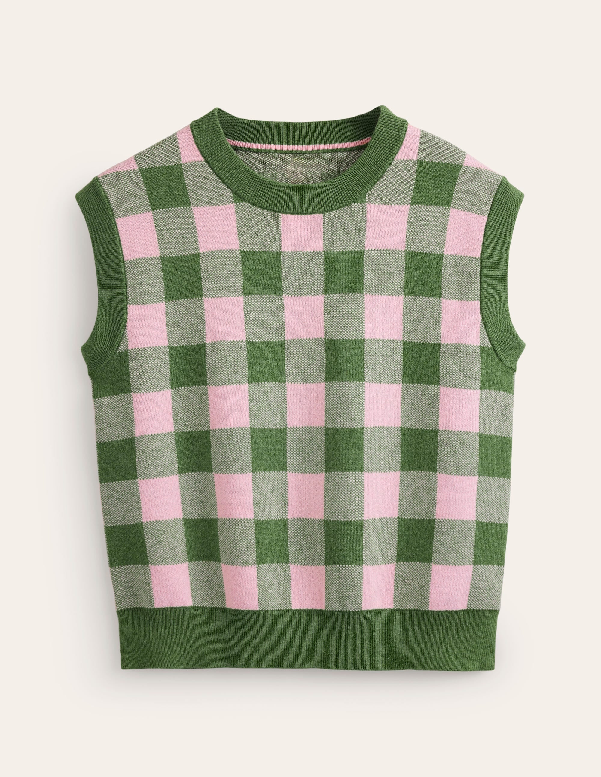  Gingham Tank-Rich Emerald, Blossom Pink、mySite、ashleygrahame