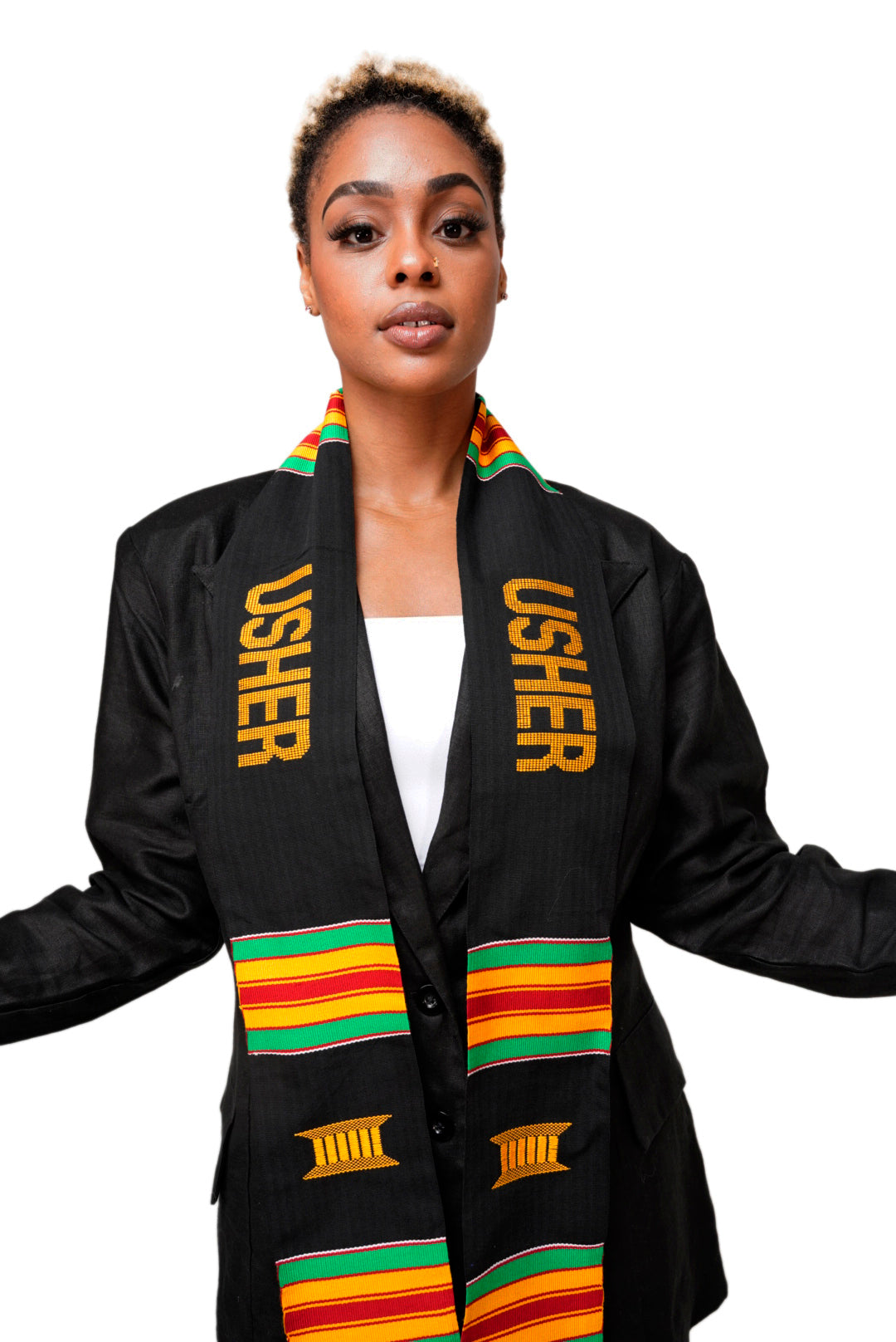 Usher Handwoven Kente Scarf-Sash DP1549、mySite、solidvoid