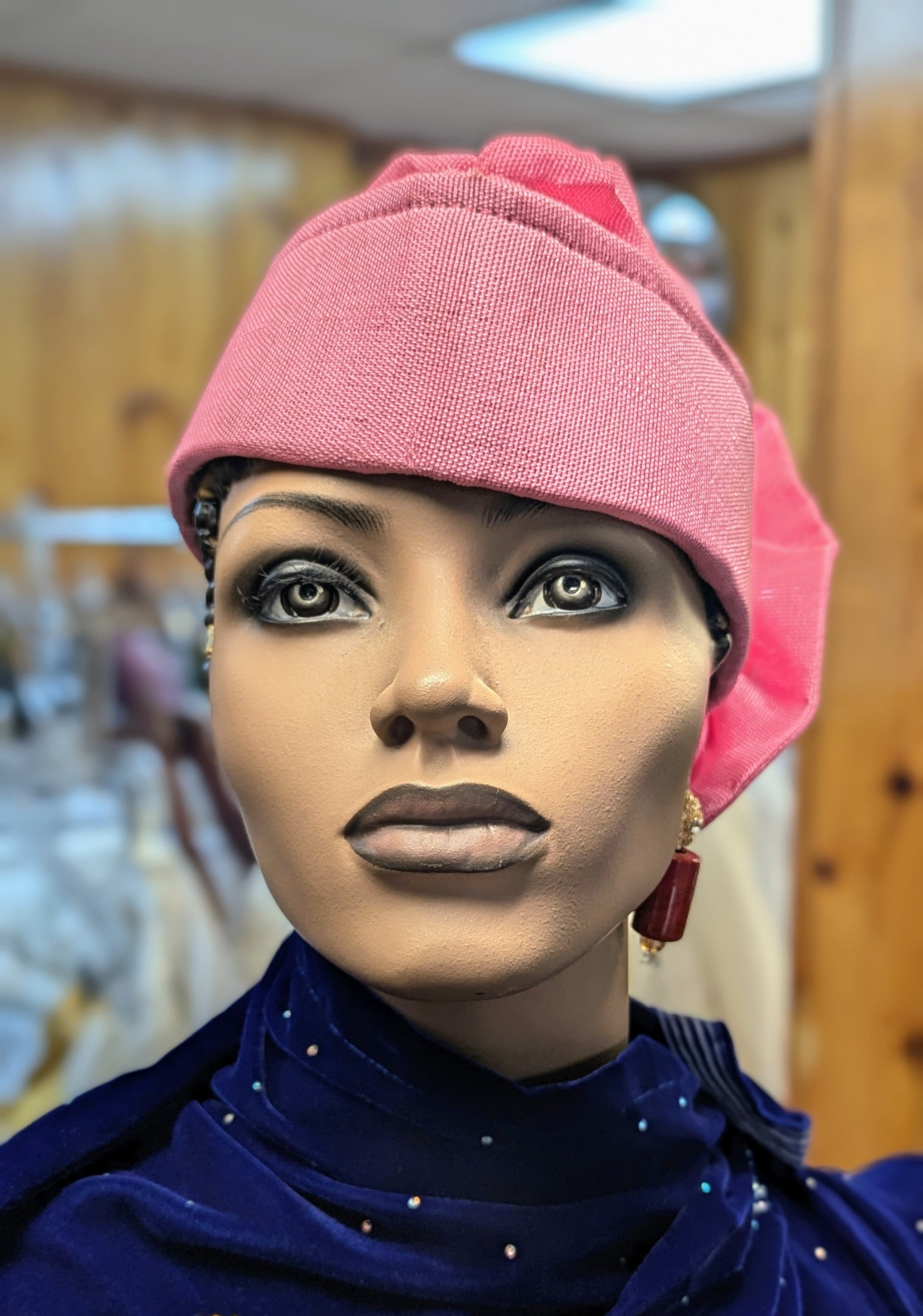 Dupsie's Emem Aso Oke Autogele Ready Gele African Pre-tied Crown Head Wrap hat DPAGBPR32、mySite、solidvoid