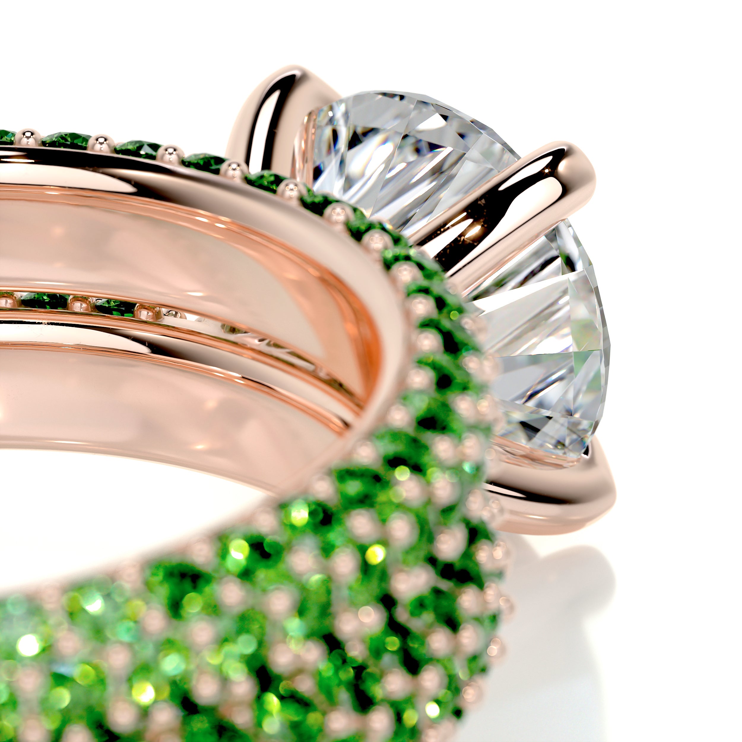 Charlotte Diamond & Gemstones Bridal Set (3.5 Carat) -14K Rose Gold、mySite、hinf8tx79