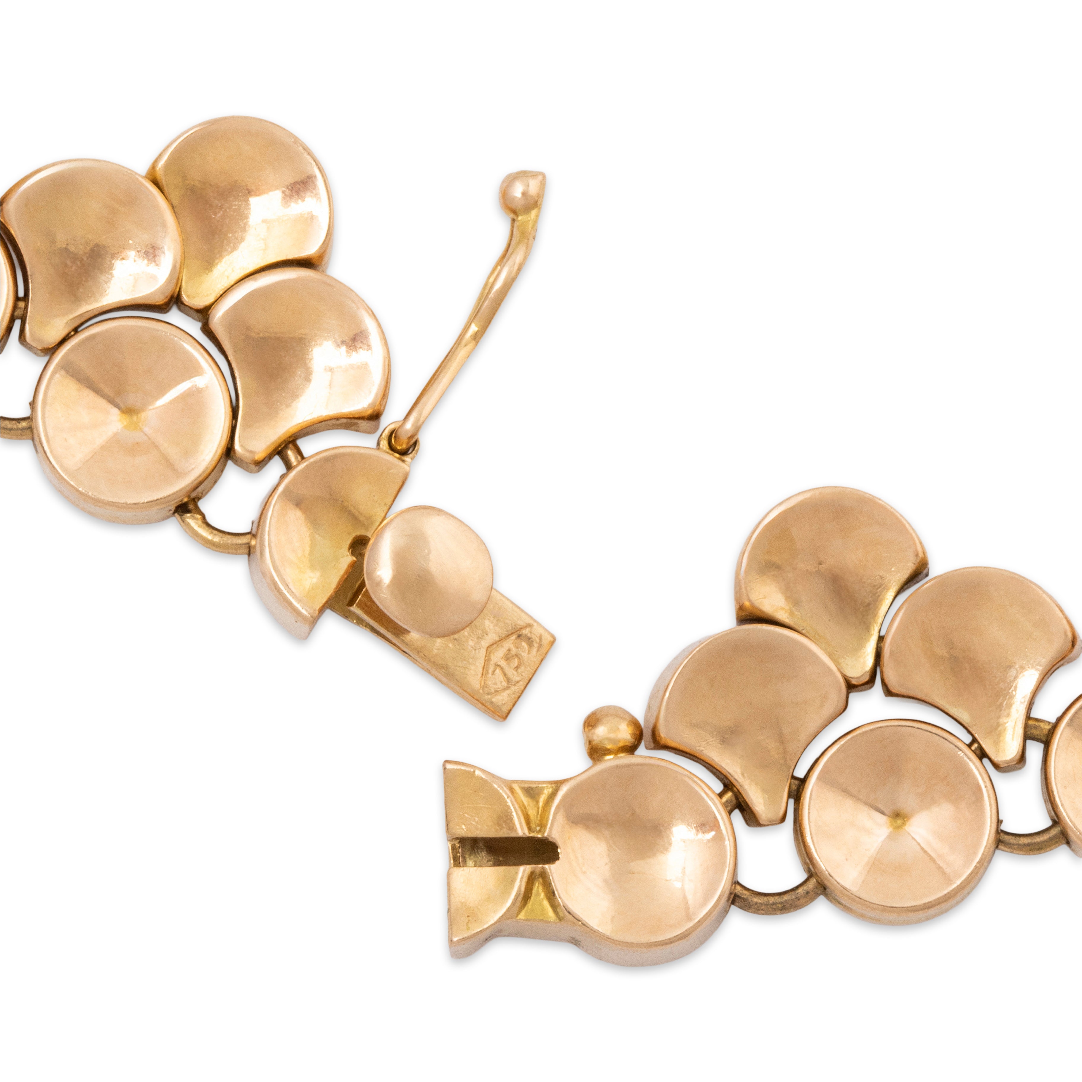 Vintage Heavy 18k Yellow Gold Superb Bubble Drop Link Necklace 16.5、mySite、hinf8tx79