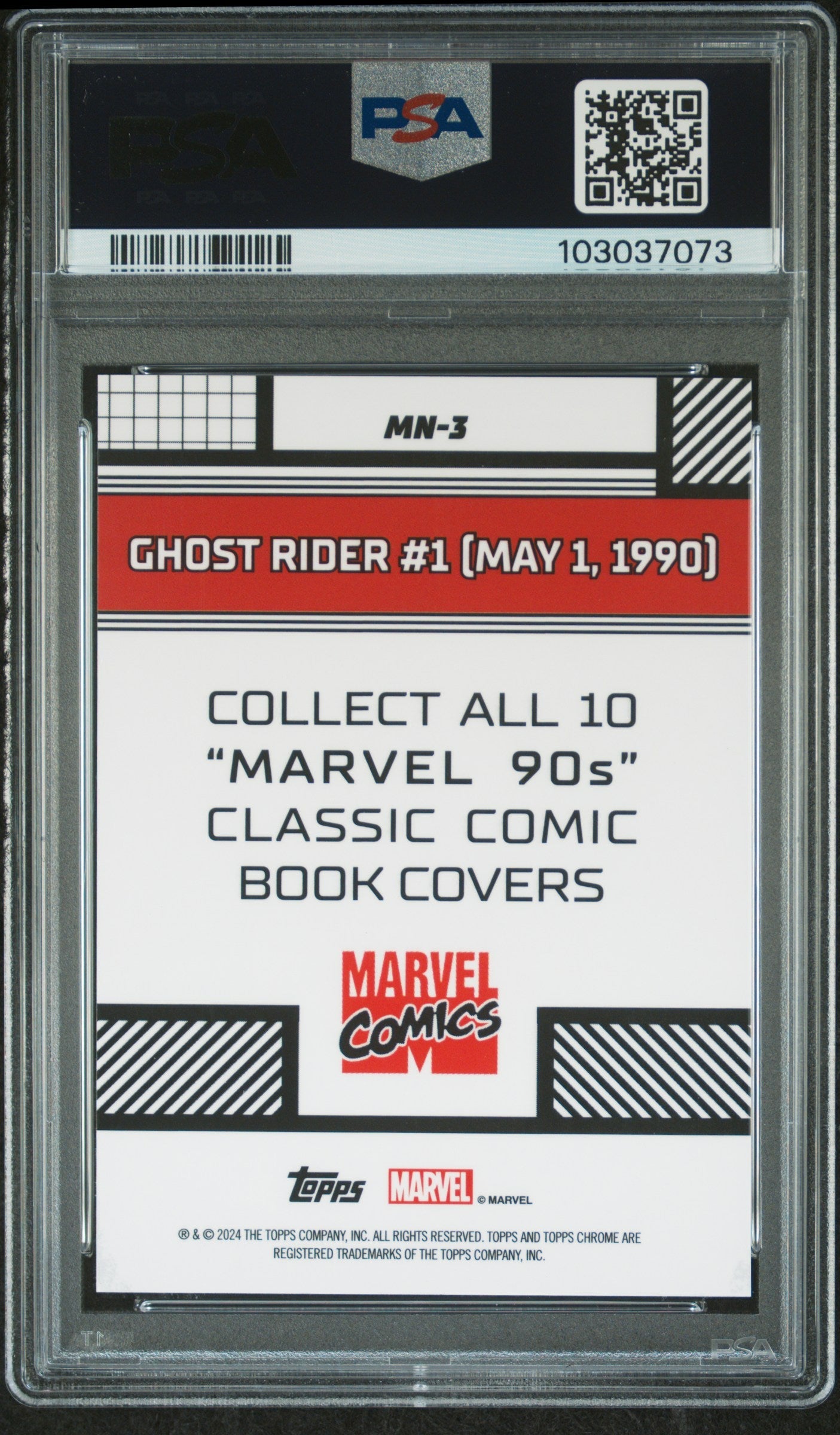 Ghost Rider #1 #MN3 PSA 9 Topps Chrome Marvel Marvel 90S 2024、mySite、waistdrama