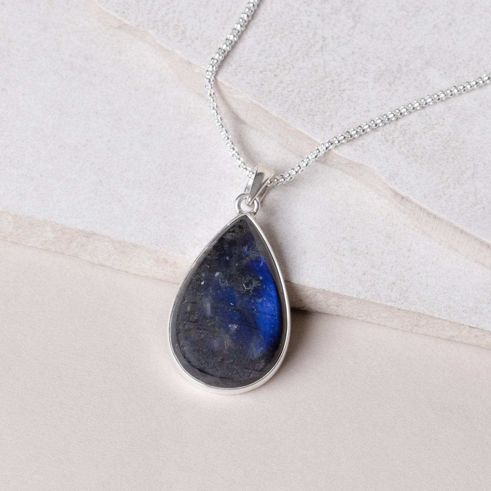 Labradorite Teardrop Pendant Necklace、mySite、hinf8tx79