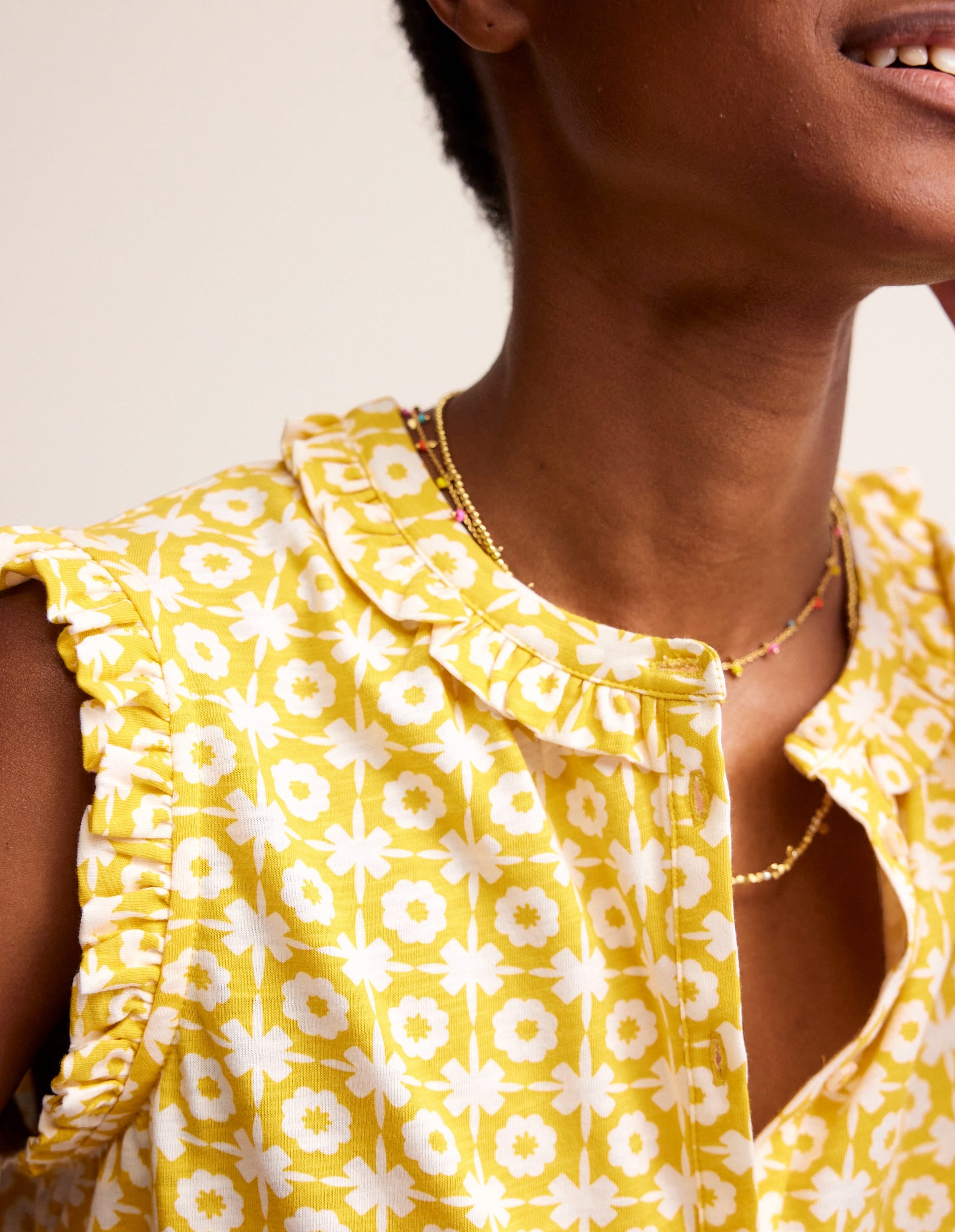  Olive Sleeveless Shirt-Passion Fruit, Blossom Tile、mySite、ashleygrahame