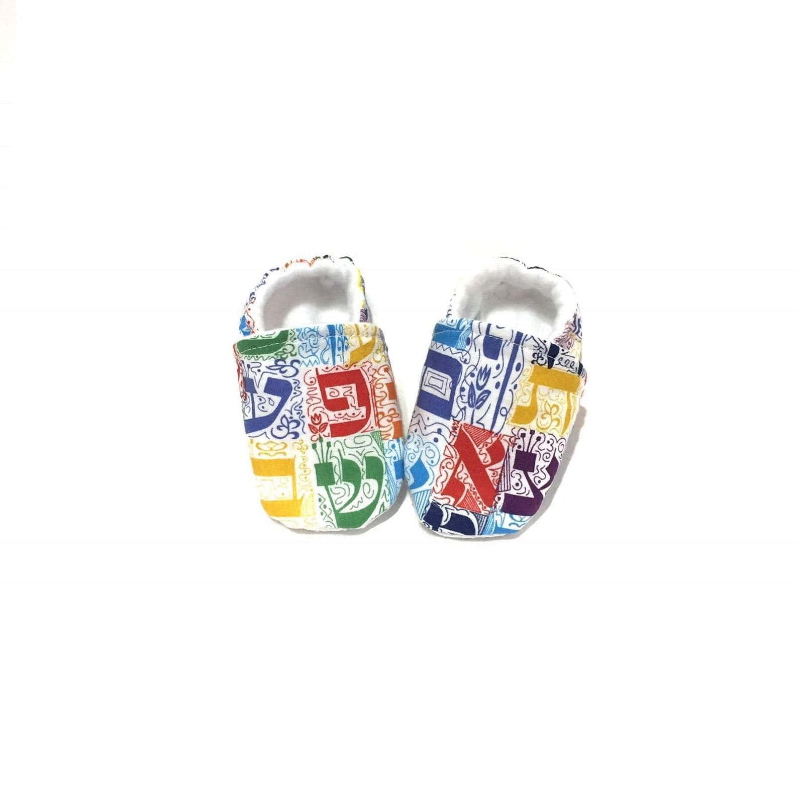 White Hebrew Letters Baby Shoes、mySite、topwebapps