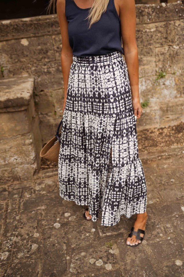 White pleated skirt