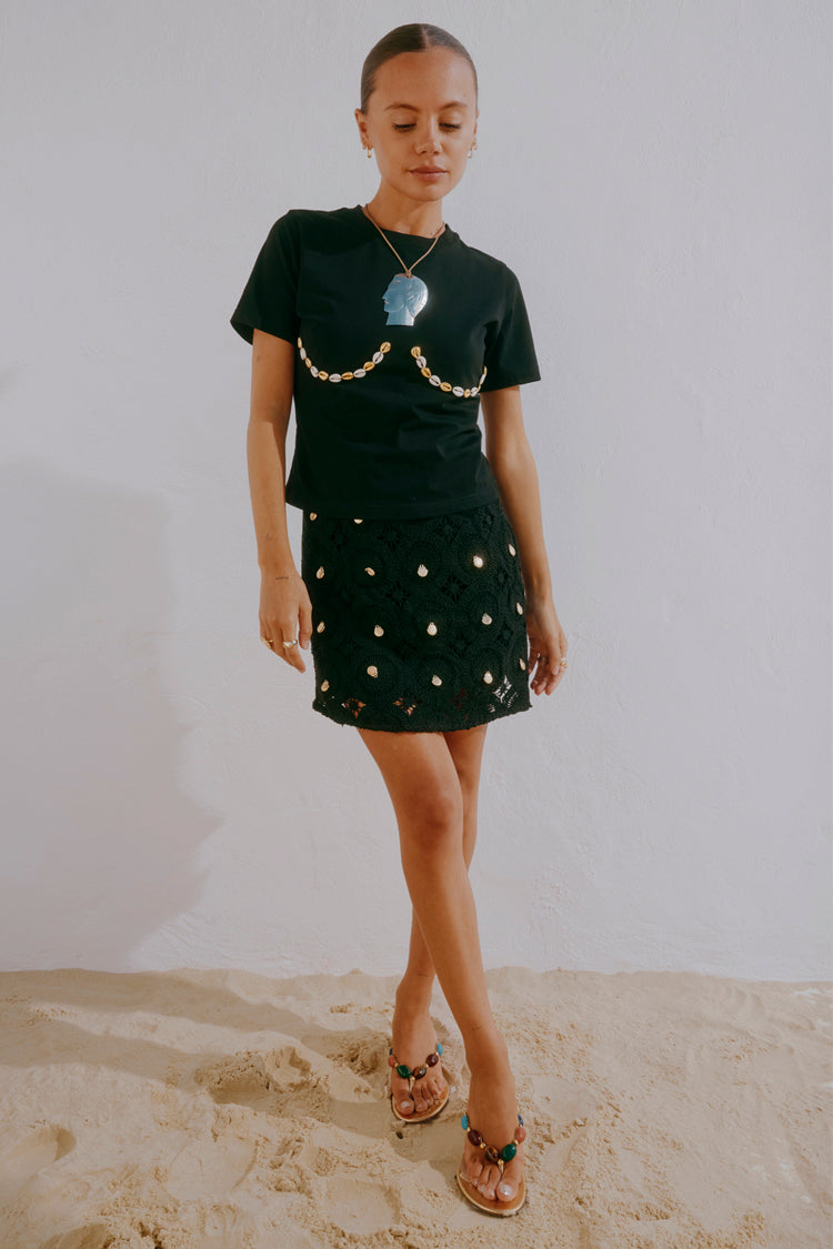 Black Shell Boob Baby T Shirt、mySite、solidvoid