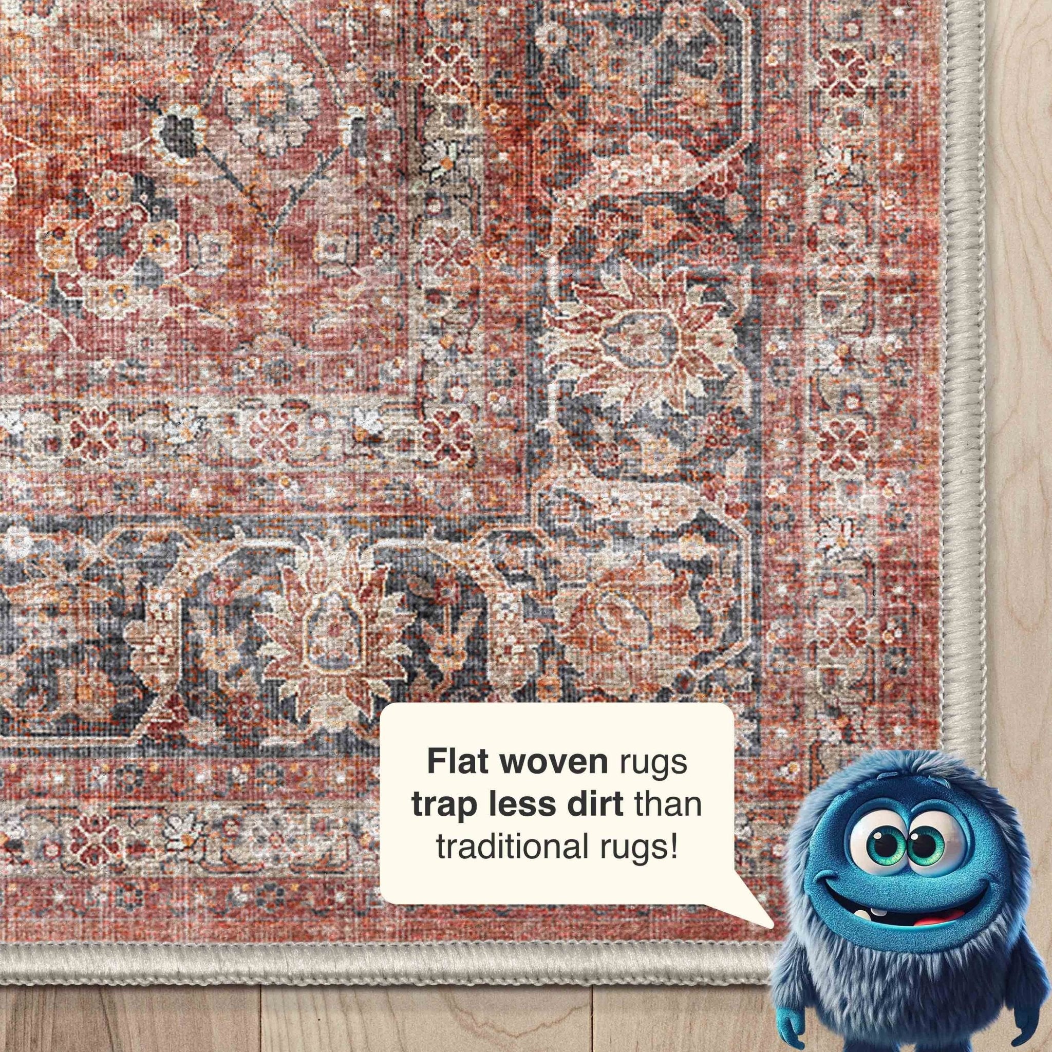 Delphine Vintage Persian Oriental Flat-Weave Rug、mySite、gigharbornorthrealestate