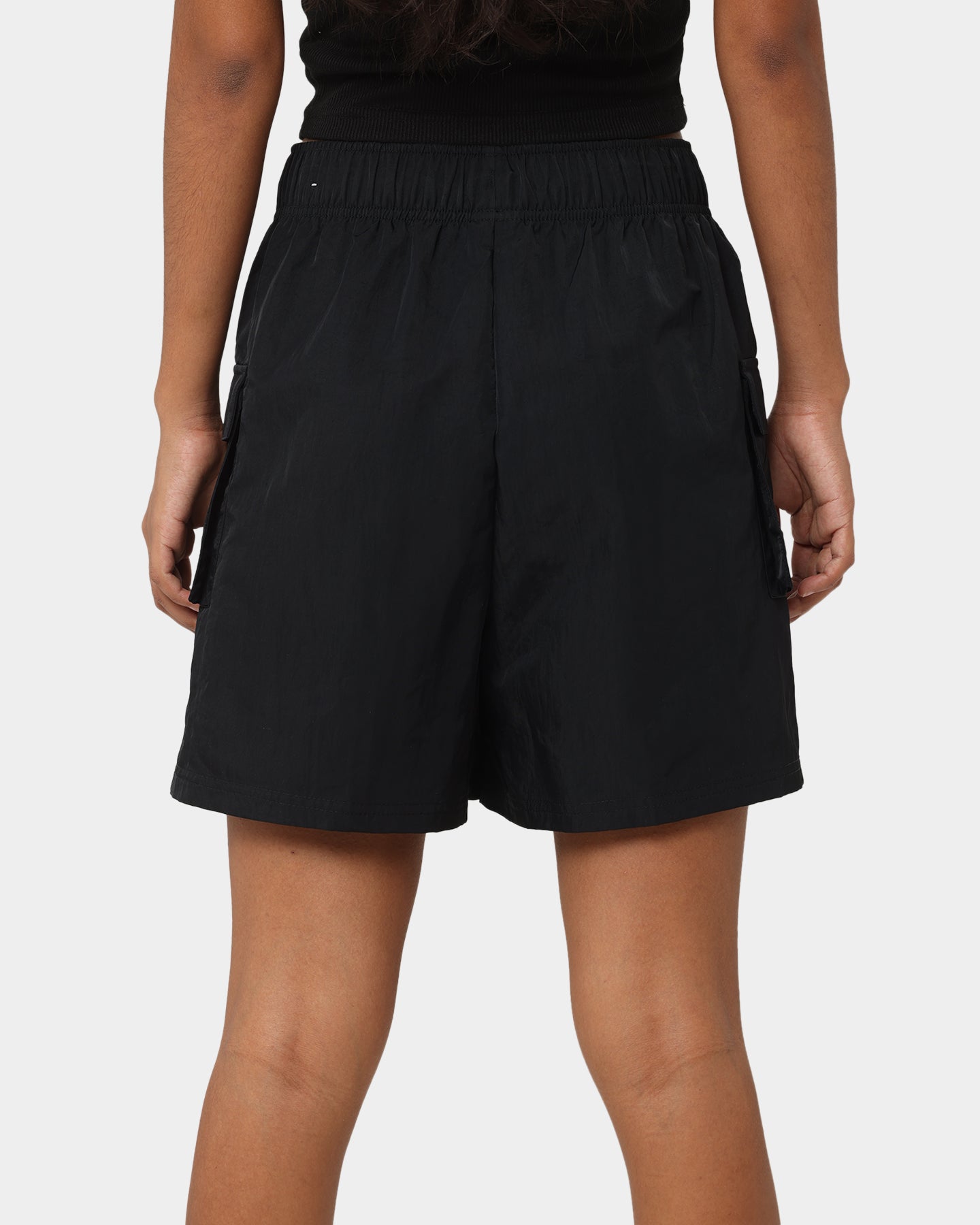 Nike Women's Nike Essential Woven High-Waisted Shorts Black/White、mySite、zt4zffjzw