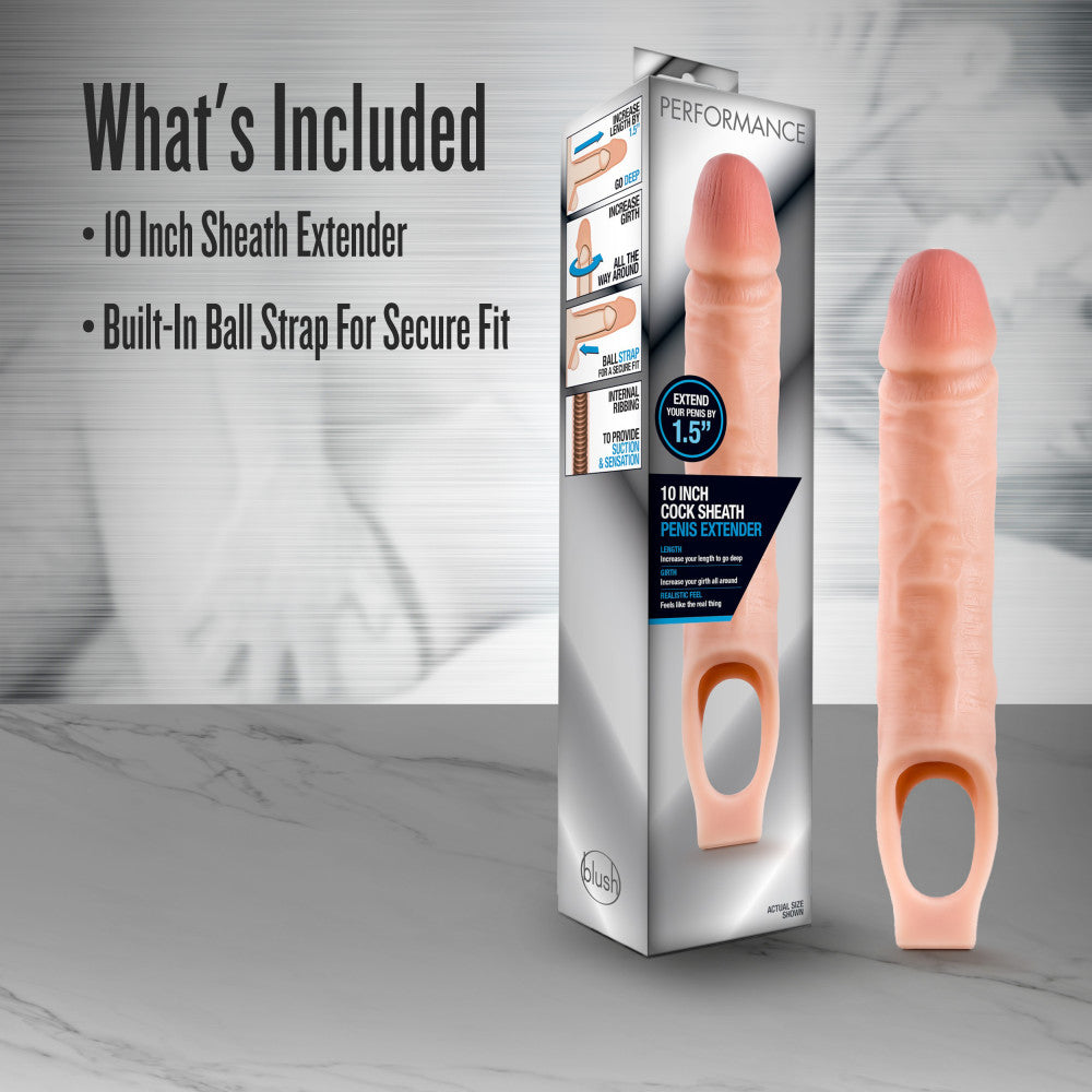 Performance By Blush® | 1.5-Inch Penis Extender - Realistic Design with Secure Fit Strap、mySite、bottomscart