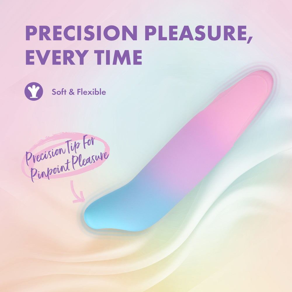 Play With Me by Blush ®| Dolphin Kisses 4.75 Inch Silicone Bullet Vibrator – USB Rechargeable Clitoral Nipple Massager – In Multicolor、mySite、bottomscart