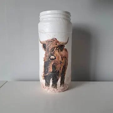 Highland Cow Glass Vase、mySite、g9winljtr