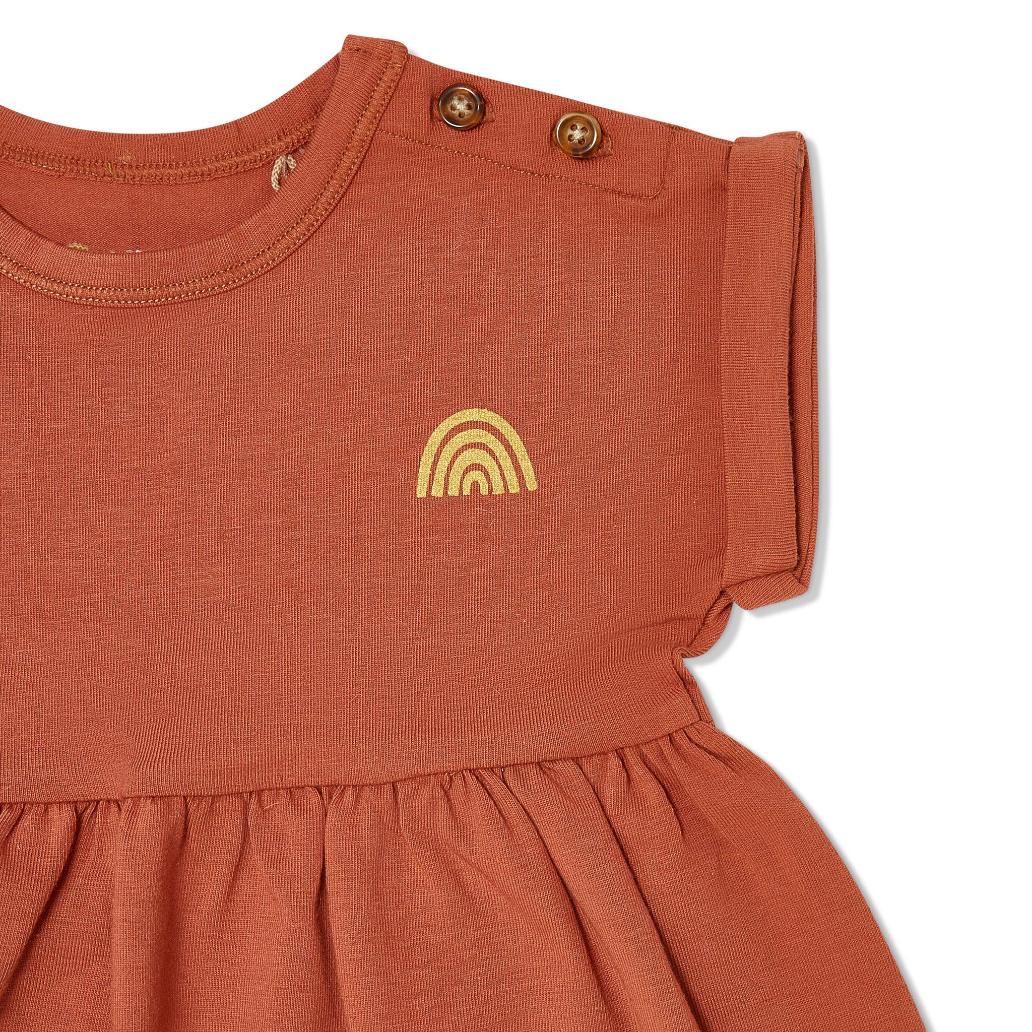 RETIRED - Organic Short Sleeve Twirl Dress - Paprika、mySite、g9winljtr