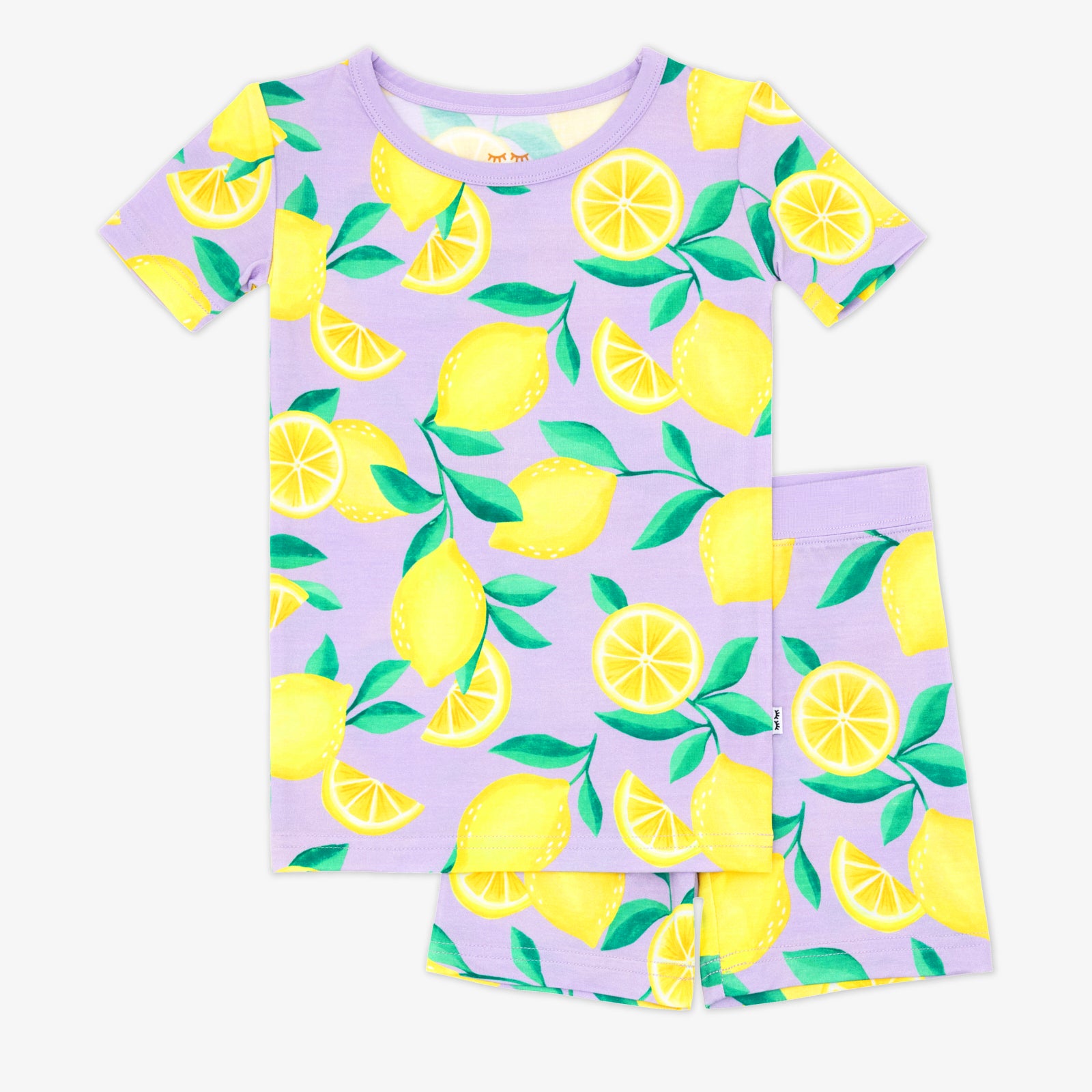  Lavender Sunny Citrus Two-Piece Short Sleeve & Shorts Pajama Set、mySite、layawaytickets