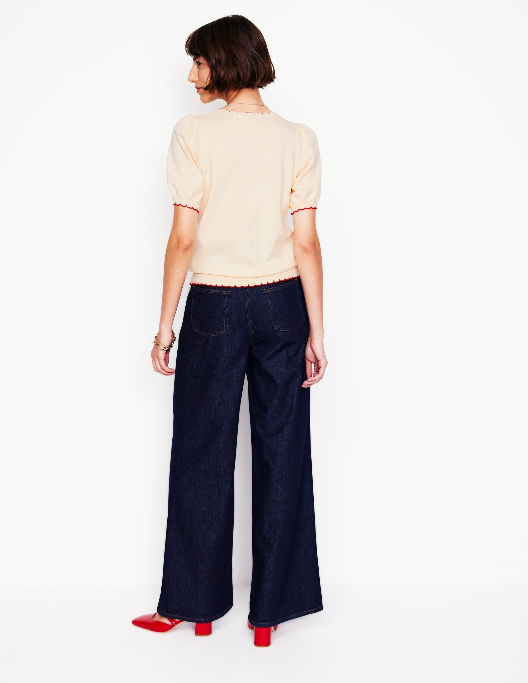  Pru Scallop Trim T-shirt-Warm Ivory、mySite、ashleygrahame