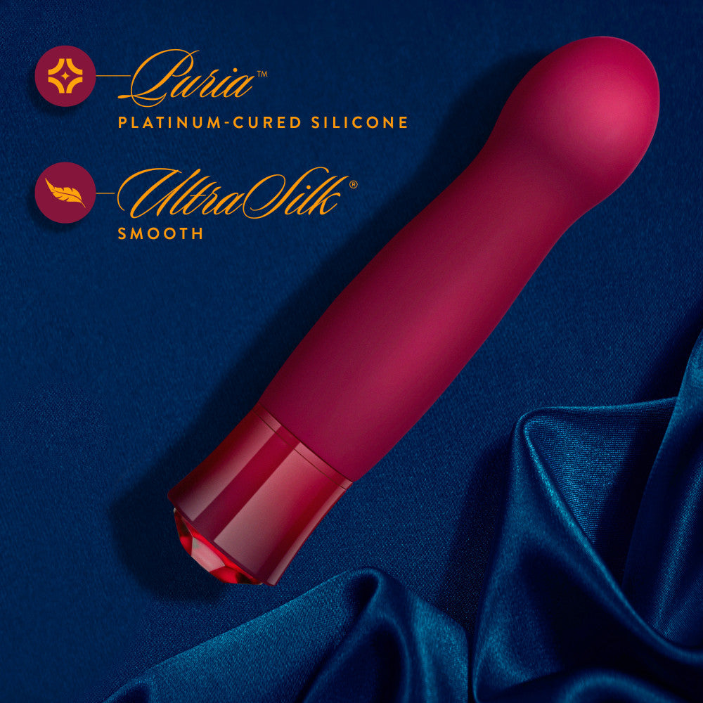 Oh My Gem By Blush® | Classy: 5.5 Inch Warming G Spot Stimulation Vibrator in Garnet with Powerful RumboTech™ Technology、mySite、bottomscart