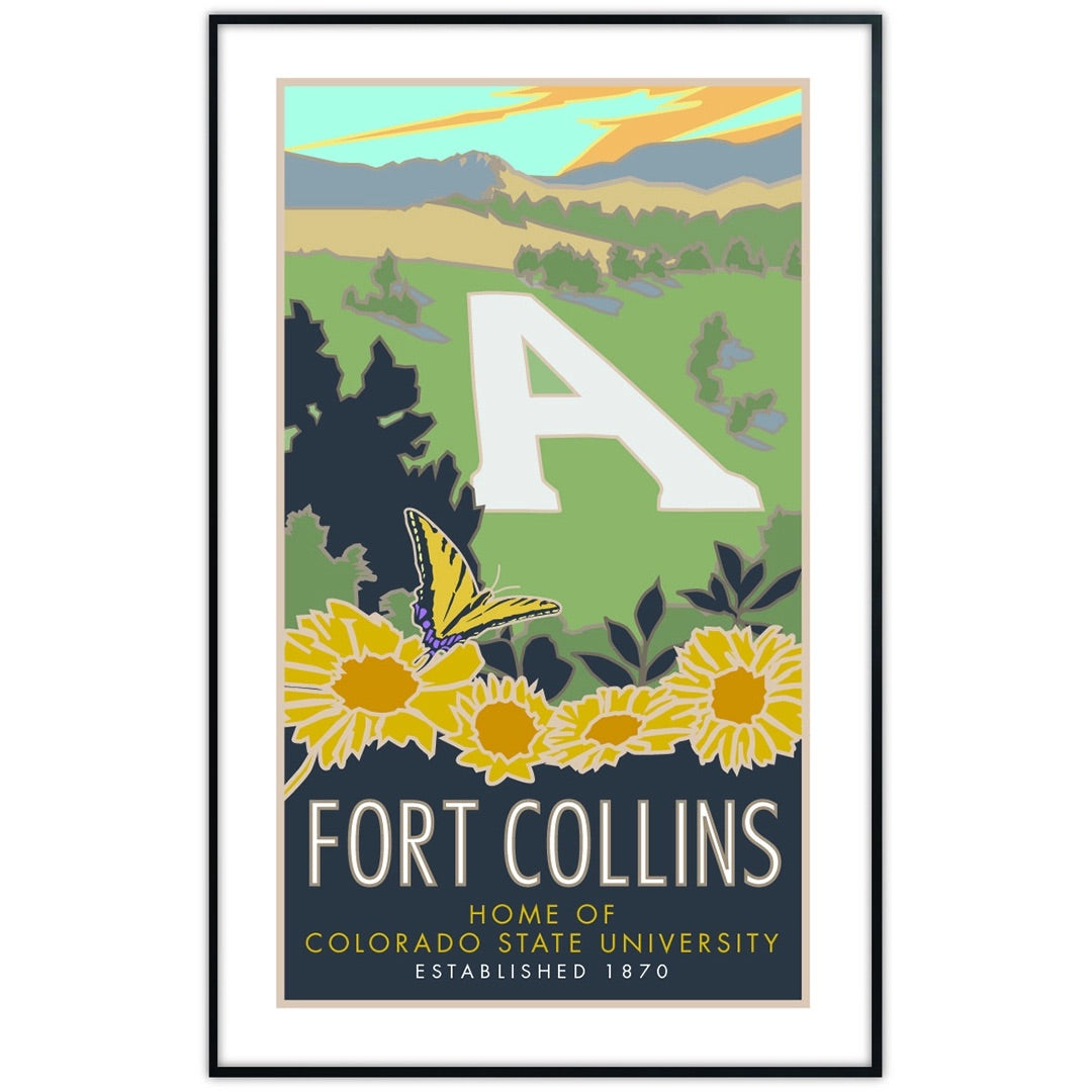 Fort Collins (The A), Colorado - Poster、mySite、g9winljtr
