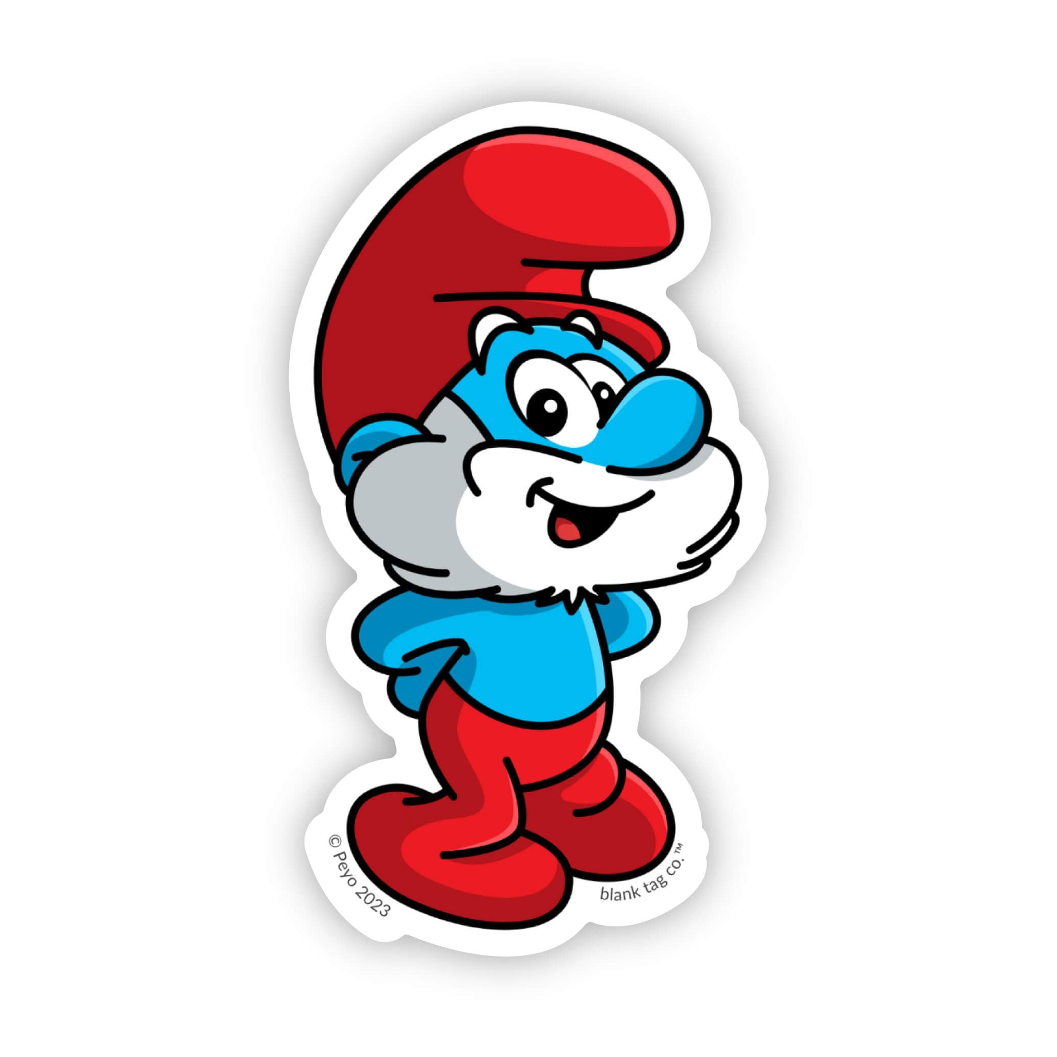  The Papa Smurf Vinyl Sticker Decal、mySite、ghnorth