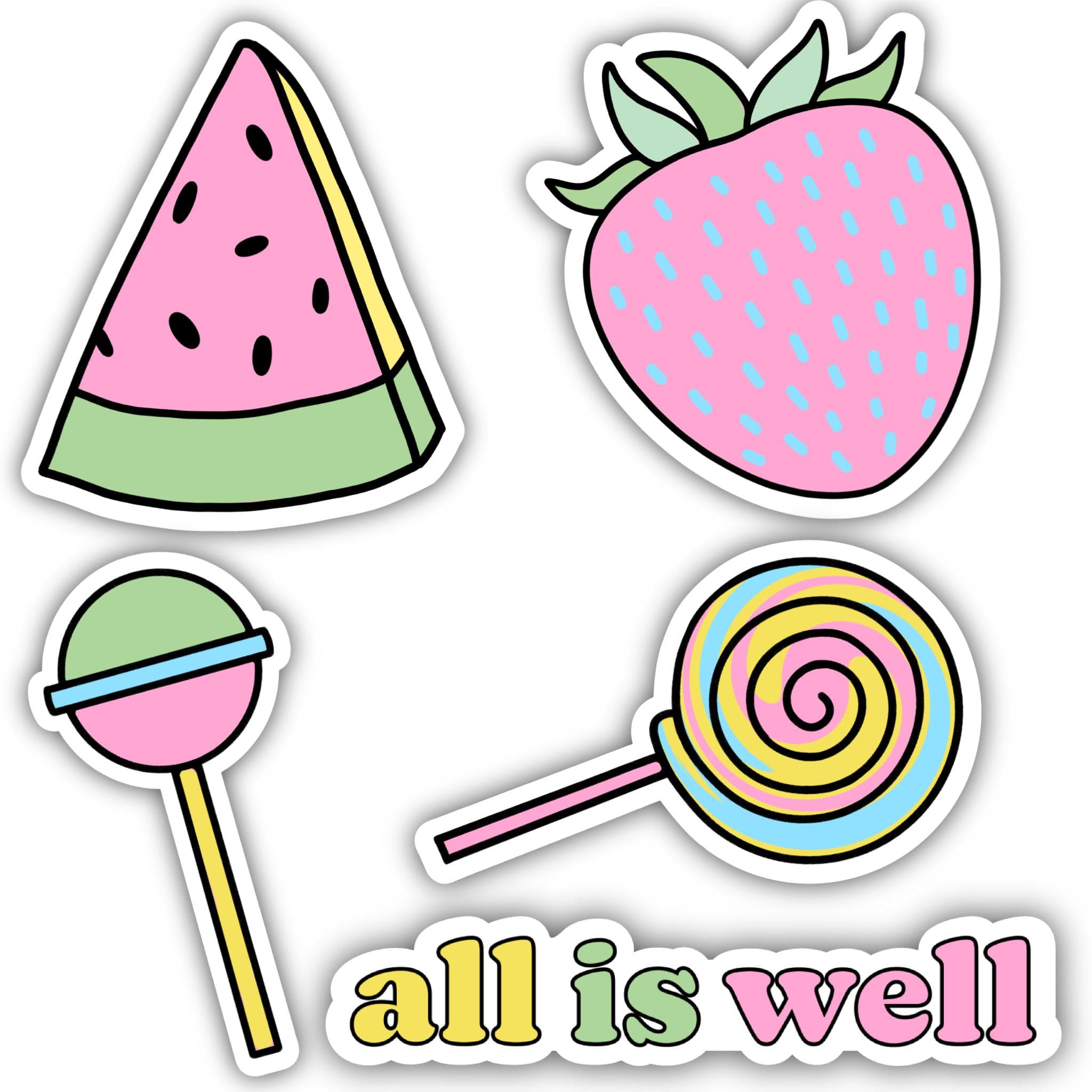  Aesthetic Sticker 5 Pack - All Is Well、mySite、elrpsem3k