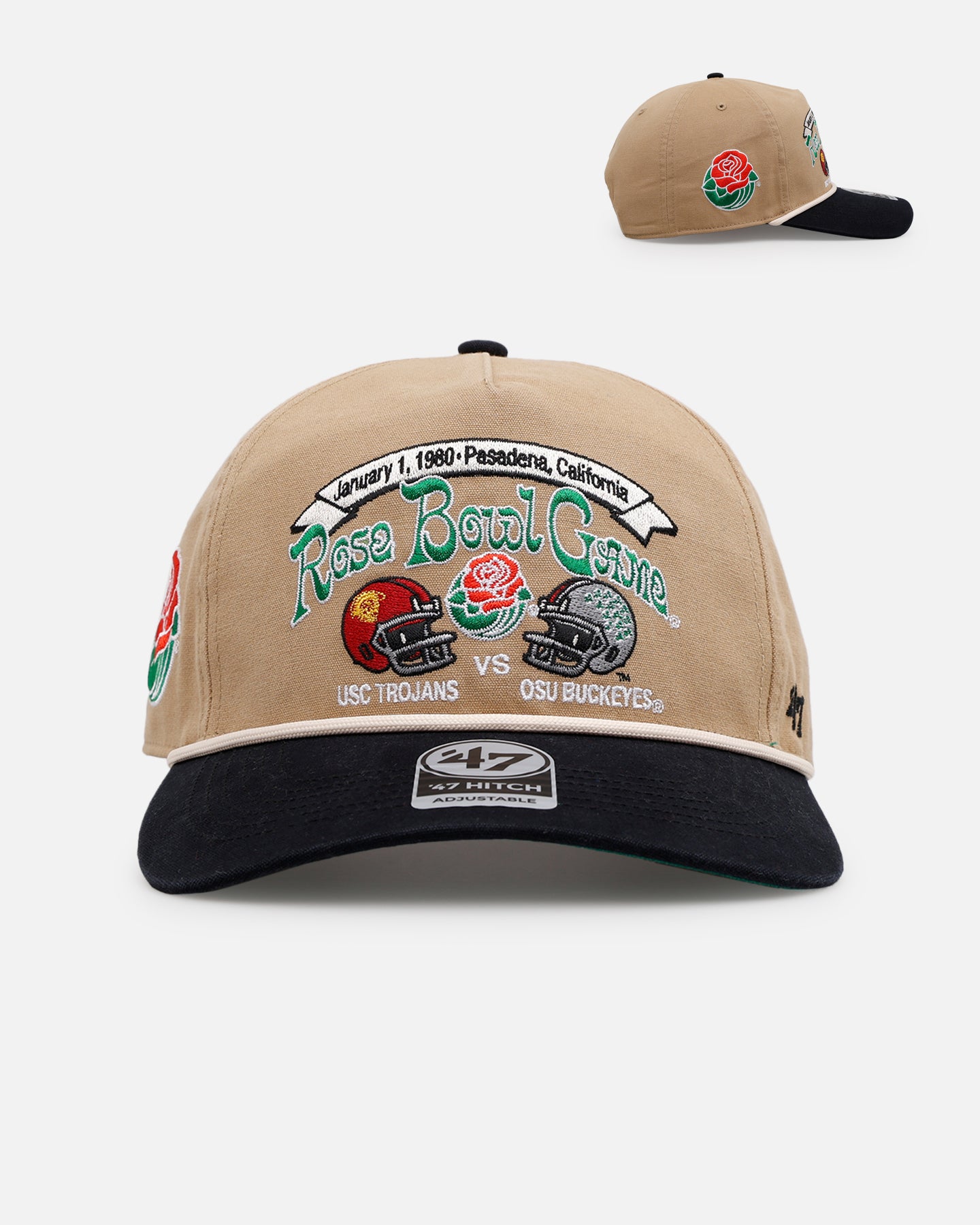 47 Brand USC Trojans Vs. OSC Buckeyes 'Vintage Bowl Game 2.0' 1980 Rose Bowl Hitch Snapback Khaki、mySite、zt4zffjzw