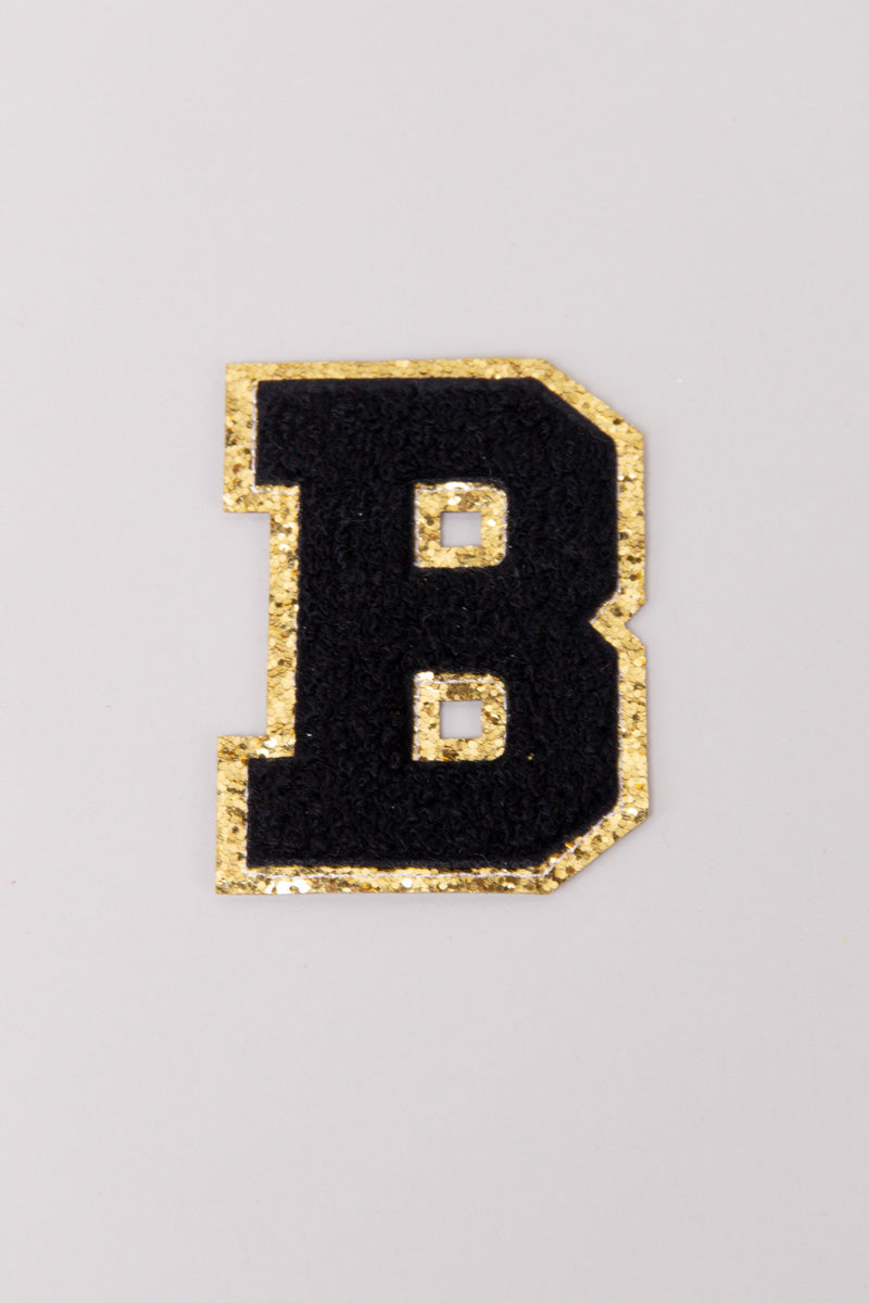 Chenille Adhesive Letter Patches- Black 5.5cm、mySite、hinf8tx79